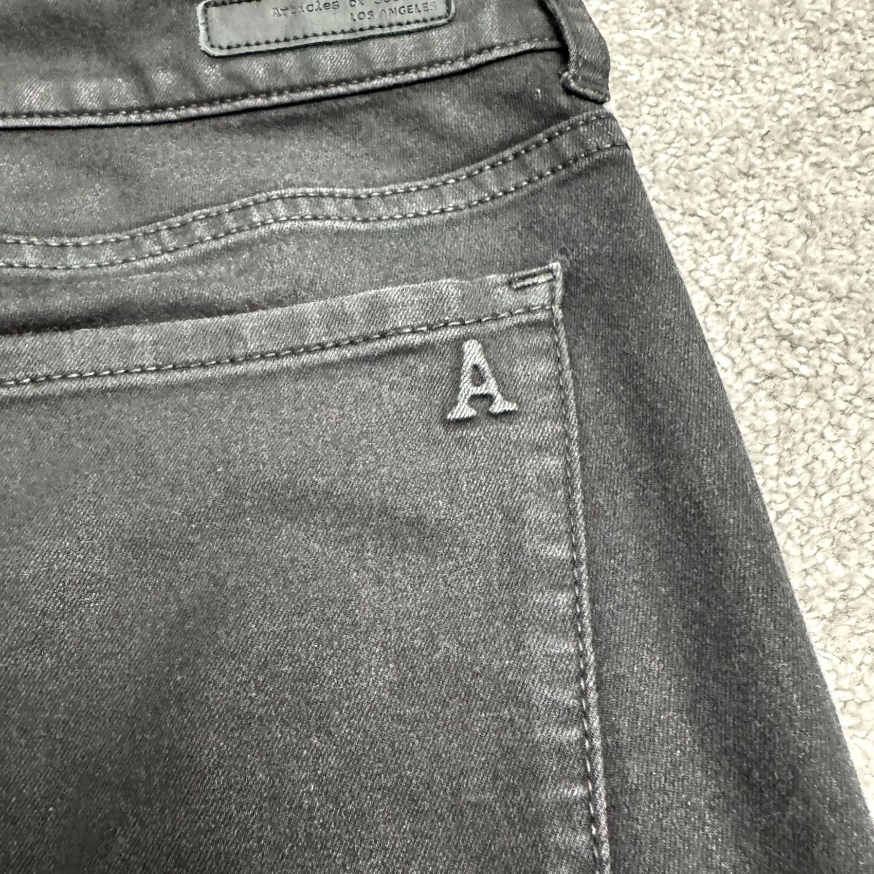 Vintage Articles Of Society Mya Moto Jeans Womens 26 Black Skinny Denim 5-Pocket Regular Rise Button Zip Stretch QTY: N/A Womens Size 26" / US 2 / IT 38 - 7 Thumbnail
