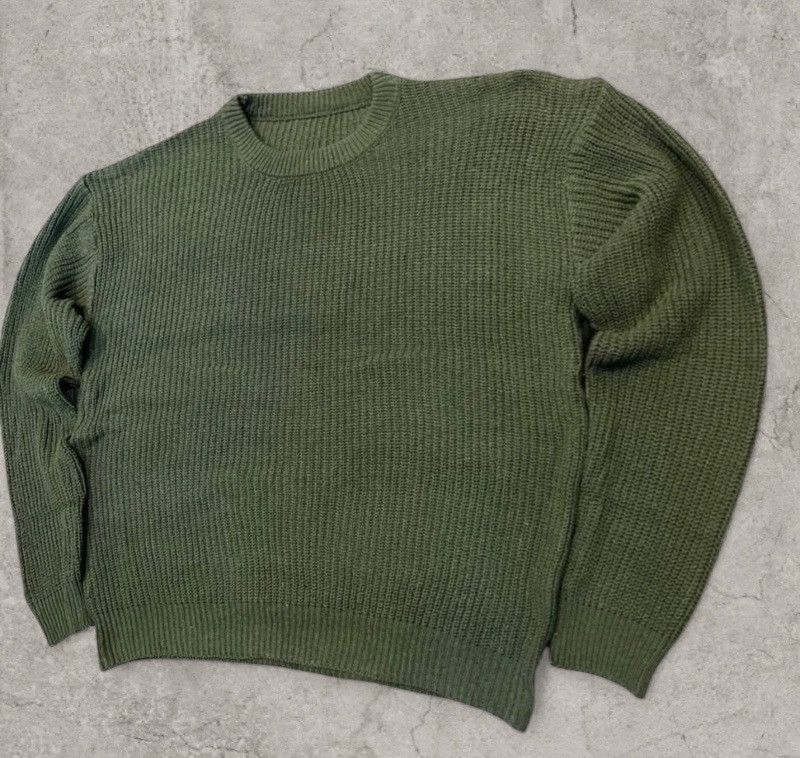 Japanese Brand Vintage style knitted jumper sweater in khaki green. Size L Size US M / EU 48-50 / 2 - 2 Thumbnail