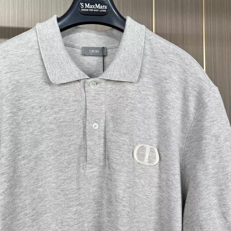 Dior Dior Gray Embroidered CD Letter Polo Shirt-2506 Size US XXL / EU 58 / 5 - 3 Thumbnail