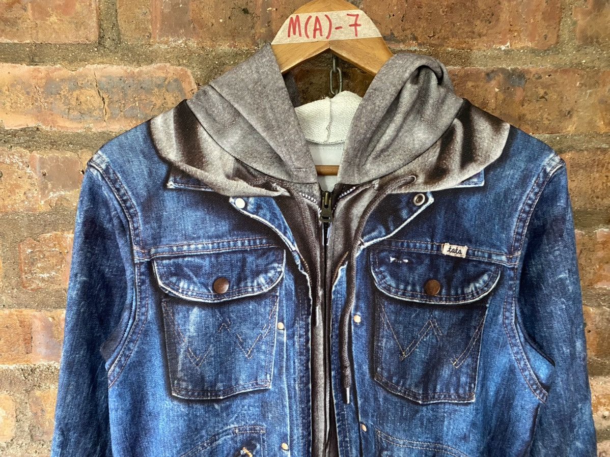 TALKING ABOUT THE ABSTRACTION 🔥TATA iconic trompe l'oeil denim zipper hoodie Size US M / EU 48-50 / 2 - 5 Thumbnail