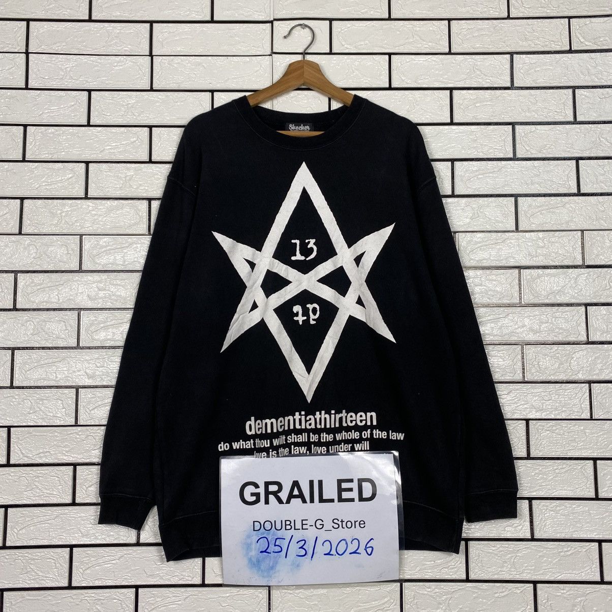 Japanese Brand Shocken Vintage Sweatshirt Punk Design Full Print Size US XXL / EU 58 / 5 - 1 Thumbnail