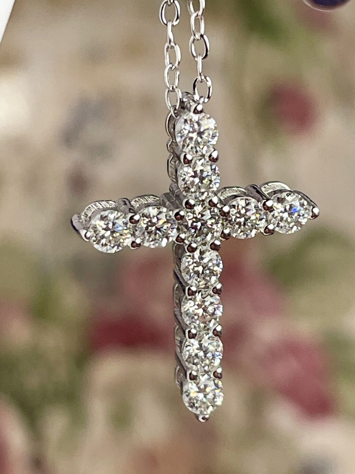 Other GRA Certified Moissanite DIAMOND CROSS PENDANT NECKLACE!! Size ONE SIZE - 10 Thumbnail