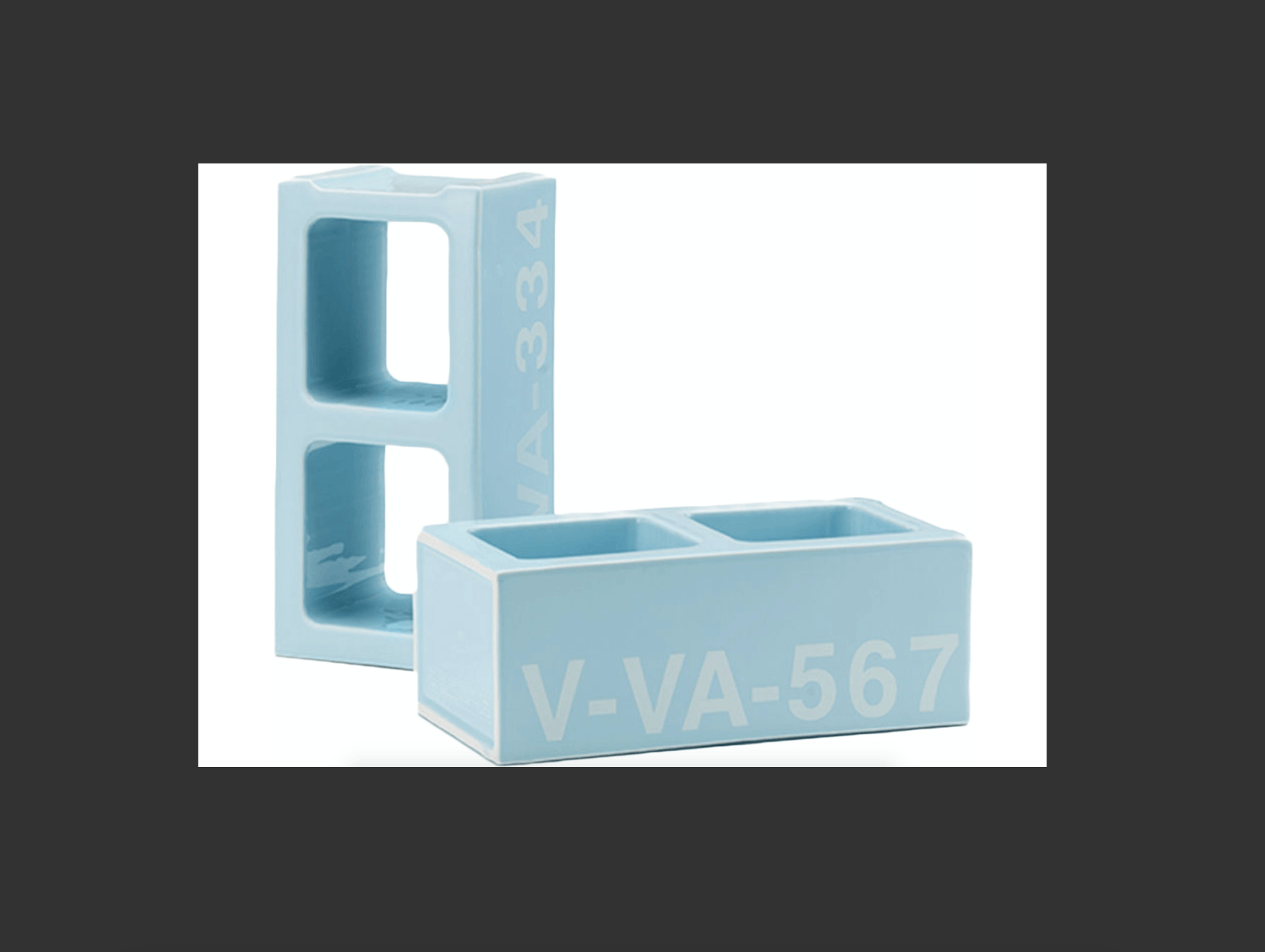 image of Nib Virgil Abloh X Vitra Ceramic Block Art Baby Blue 1/1000, Men's