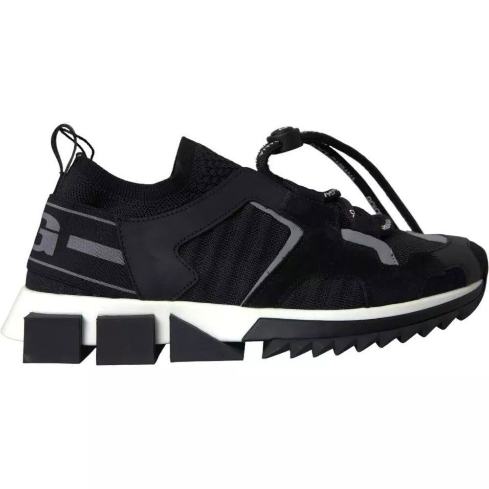 Dolce & Gabbana Dolce & Gabbana Black White Logo Sorrento Mens Sneakers Shoe Size US 7 / EU 40 - 1 Preview