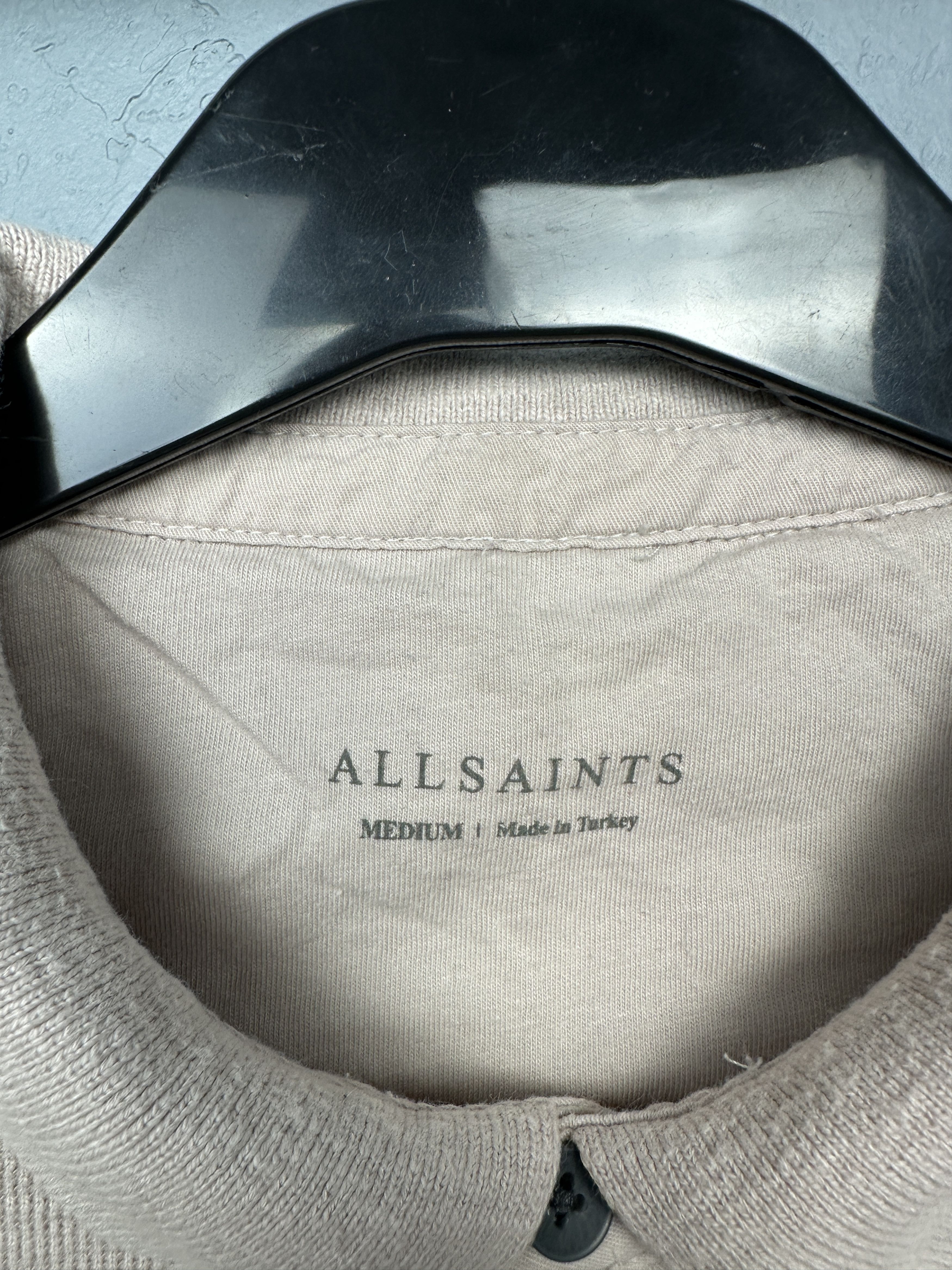 Allsaints AllSaints Mens Ribbed Polo Shirt Size US M / EU 48-50 / 2 - 4 Thumbnail