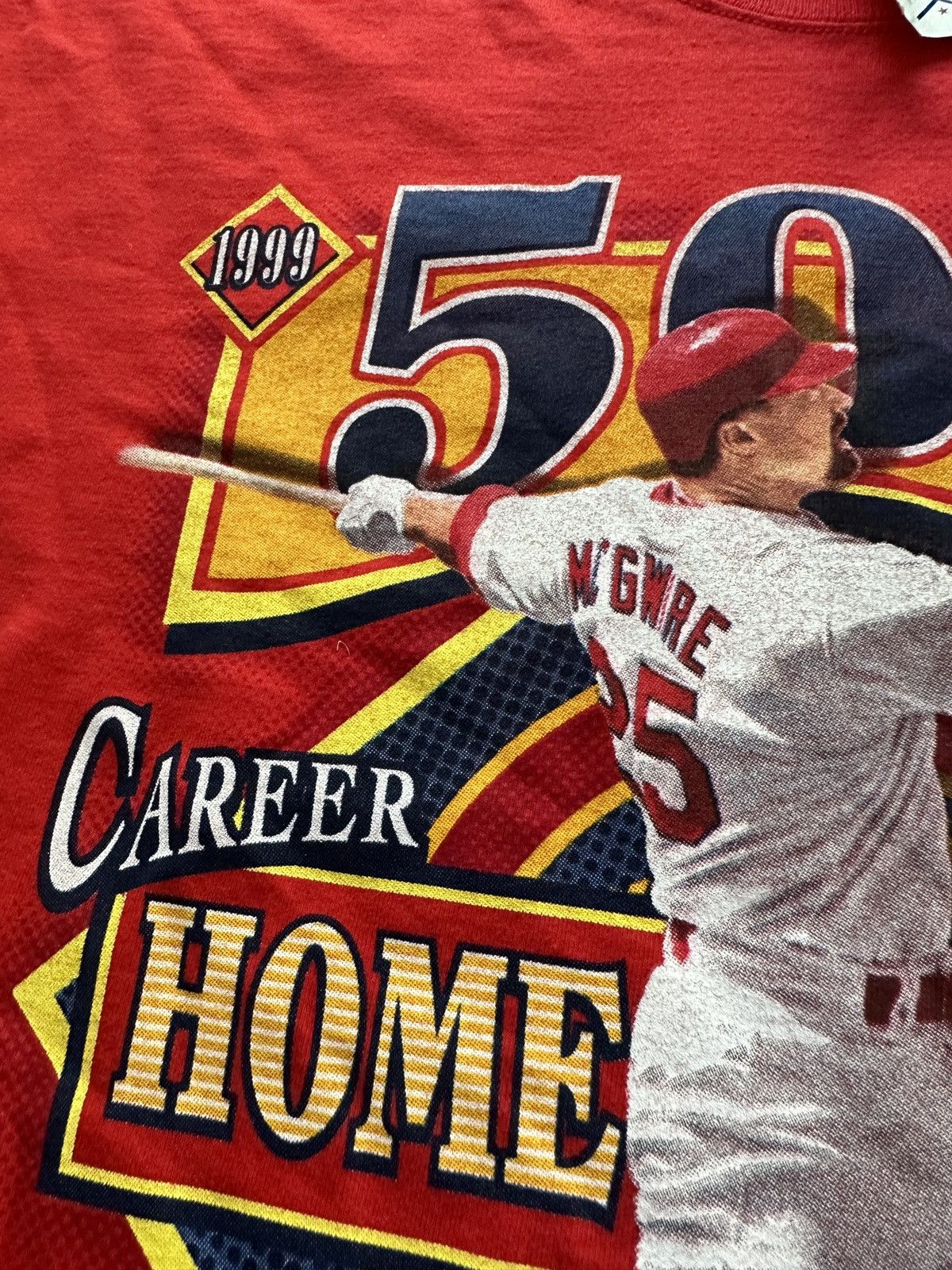 Vintage Vintage 90s Mark McGwire Home Run Graphic Tee Size US XXL / EU 58 / 5 - 5 Thumbnail