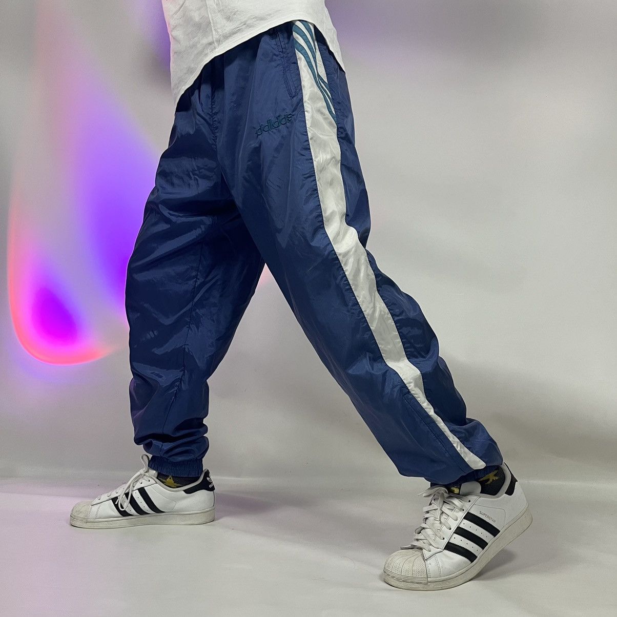 Adidas × Vintage 💧VINTAGE💧Adidas Parachute Sport Three Striped Nylon Pants Size US 36 / EU 52 - 21 Thumbnail