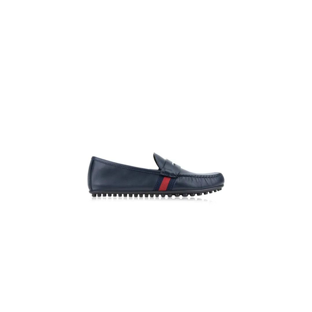 Gucci oc11z1025 Hainan Driver Loafers in Blue Size US 15 / EU 48 - 1 Thumbnail