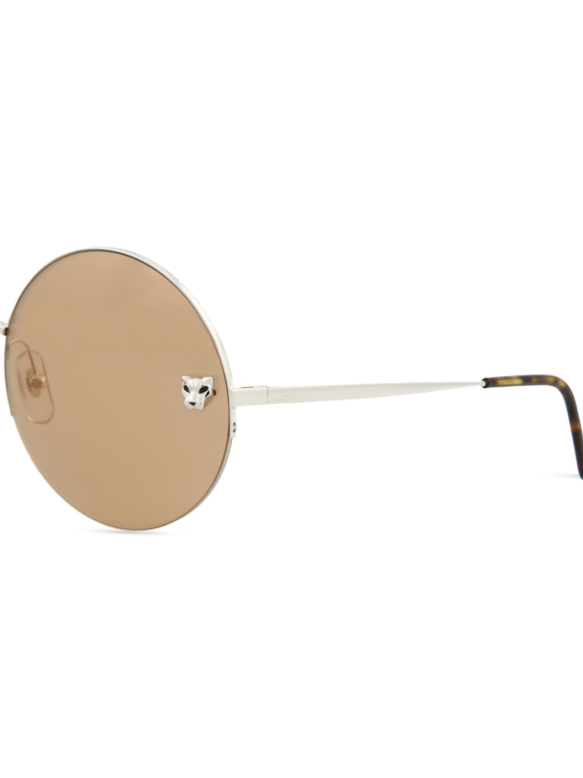 Cartier CARTIER 60mm Round Sunglasses Silver/Violet Size ONE SIZE - 3 Thumbnail