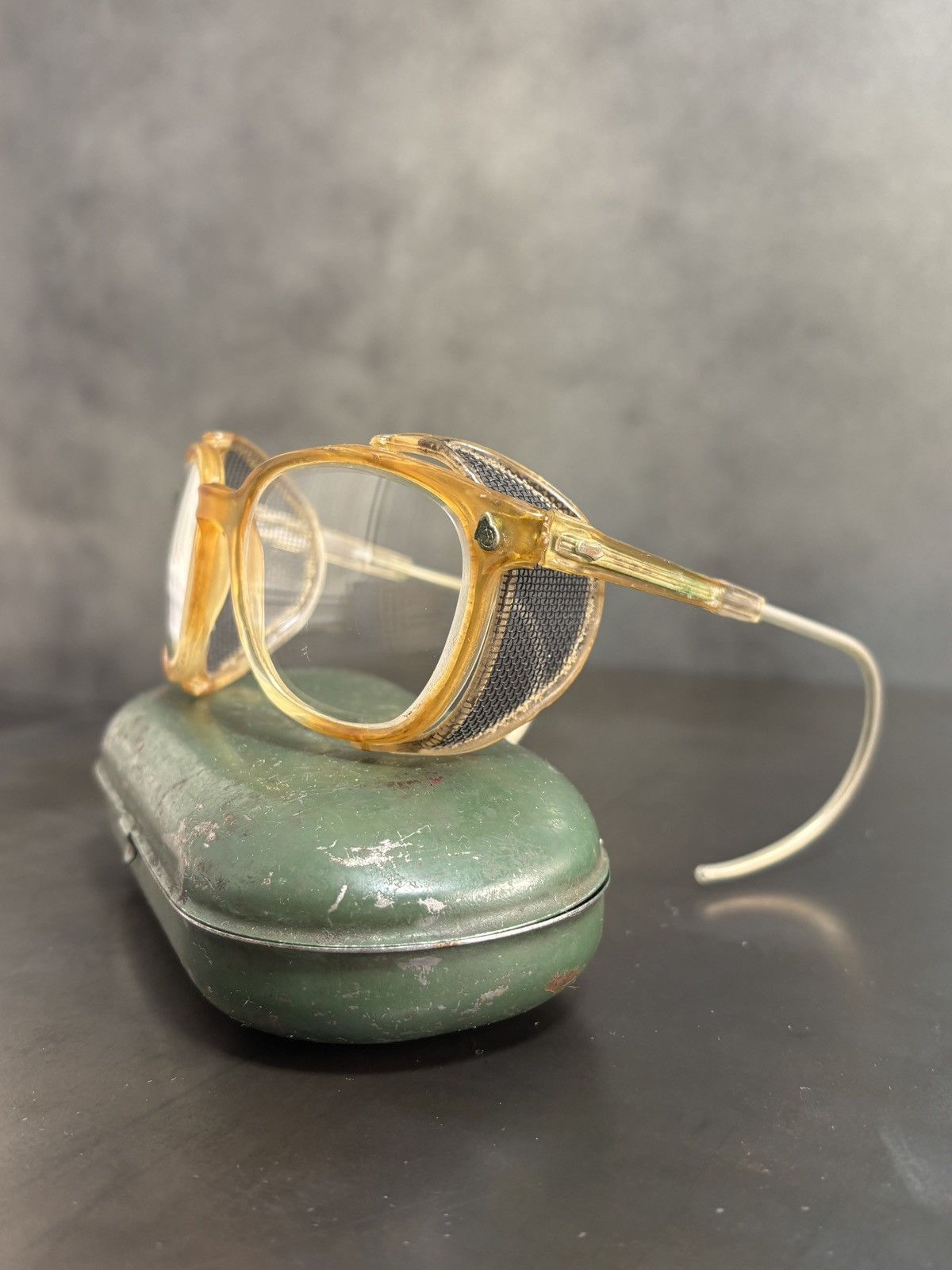 1940s American Optical Safety Glasses WW2 Vintage Eye Frames