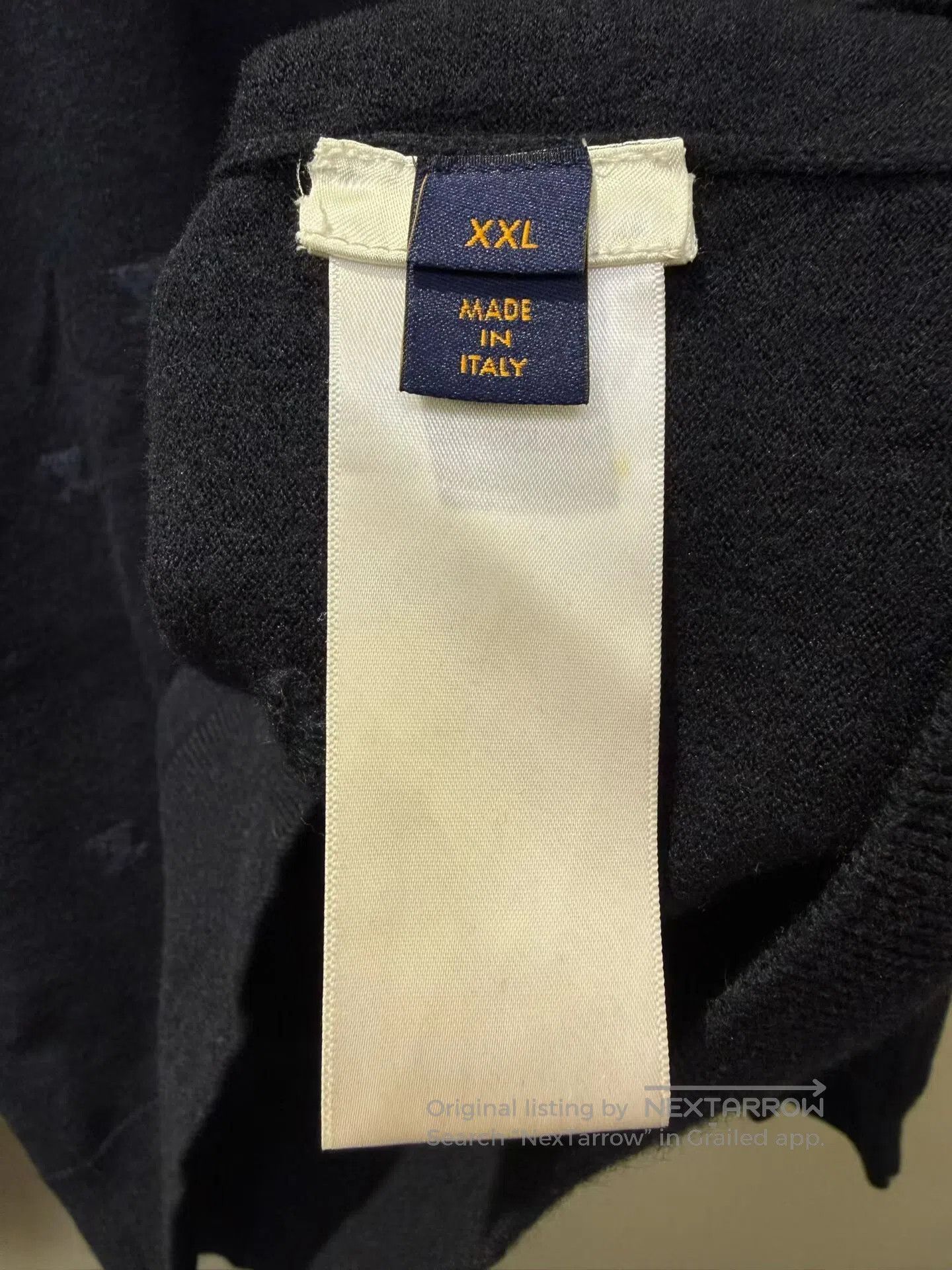 Louis Vuitton Louis Vuitton Blue Full Logo Polo Wool Sweater| Size US XXL / EU 58 / 5 - 3 Thumbnail