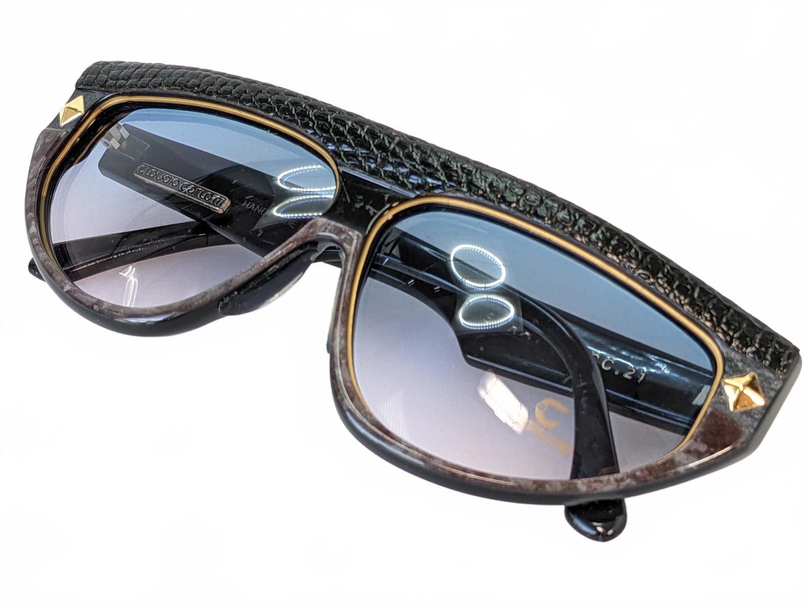 Other Claudia Carlotti France Stratos CC21 Snake Sunglasses Black Size ONE SIZE - 13 Thumbnail