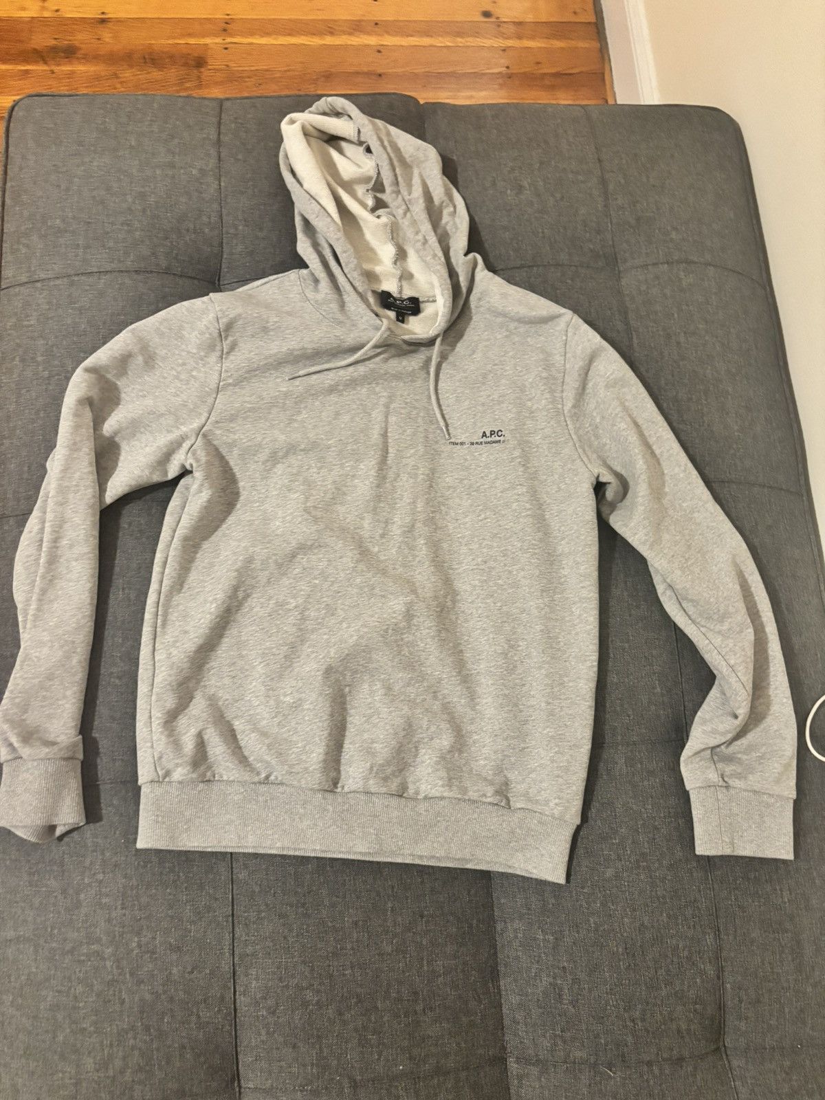 A.P.C. A.P.C. logo-print cotton drawstring hoodie Size US M / EU 48-50 / 2 - 1 Thumbnail