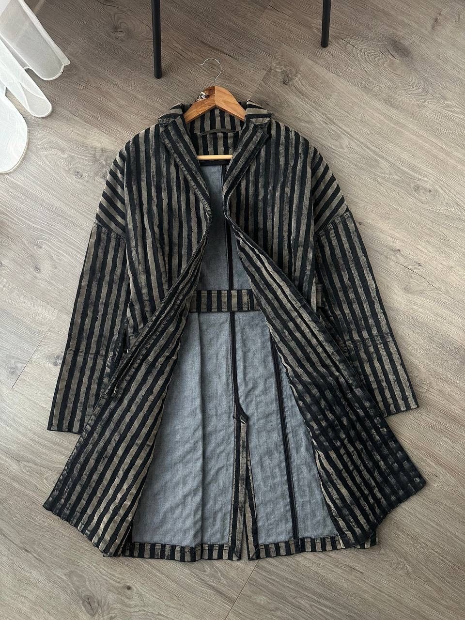 Annette Gortz × Japanese Brand × Vintage Vintage Japanese Avant Garde Striped Womesn Coat Jacket Size M / US 6-8 / IT 42-44 - 8 Thumbnail