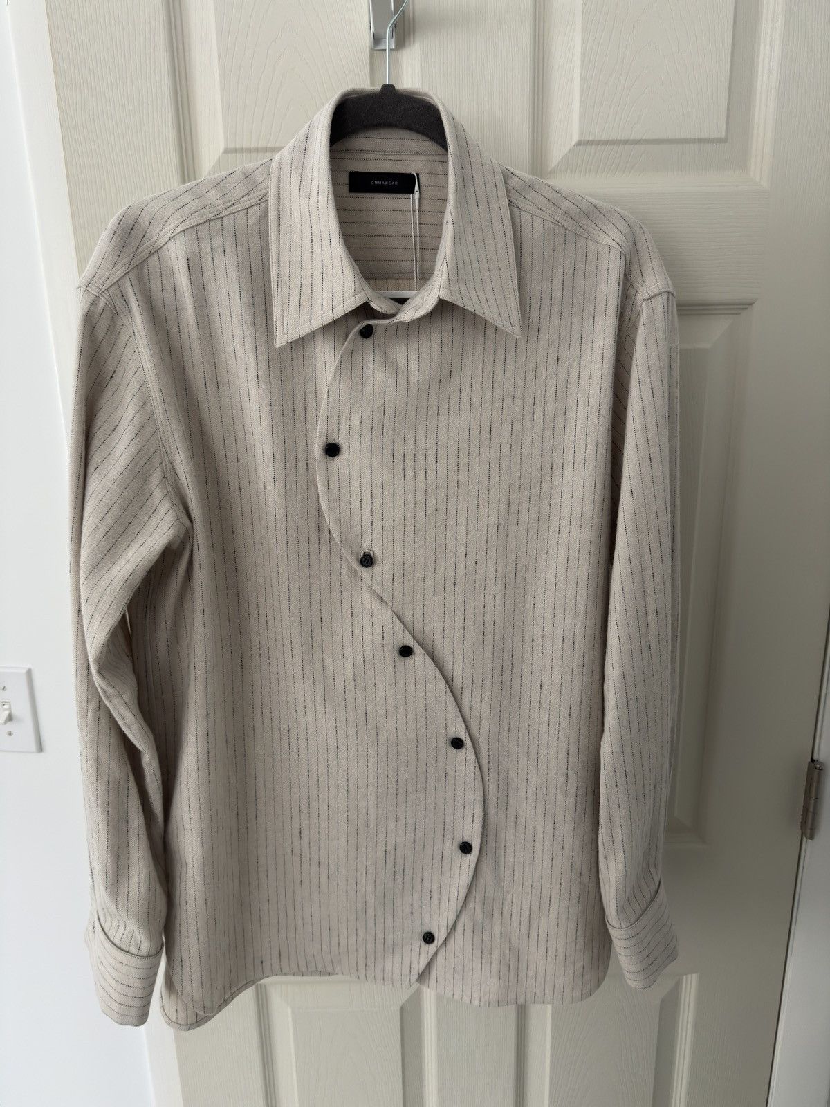 CMMAWEAR Silas Dress Shirt in Cotton and Linen-Wool Size US M / EU 48-50 / 2 - 1 Thumbnail