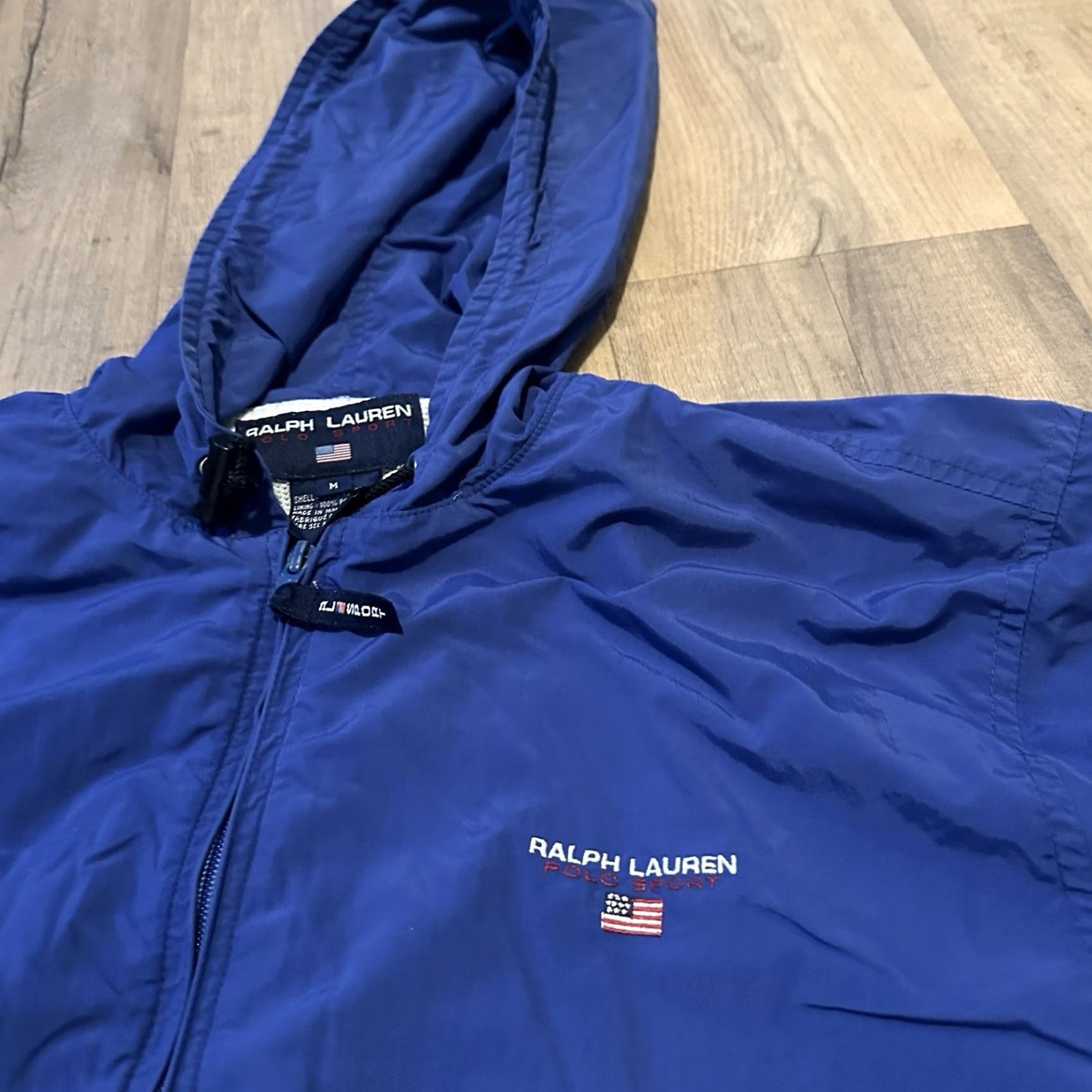 Polo Ralph Lauren VINTAGE Polo Sport Ralph Lauren Mens Medium Windbreaker Lightweight Spellout 90s Blue Size US M / EU 48-50 / 2 - 2 Thumbnail