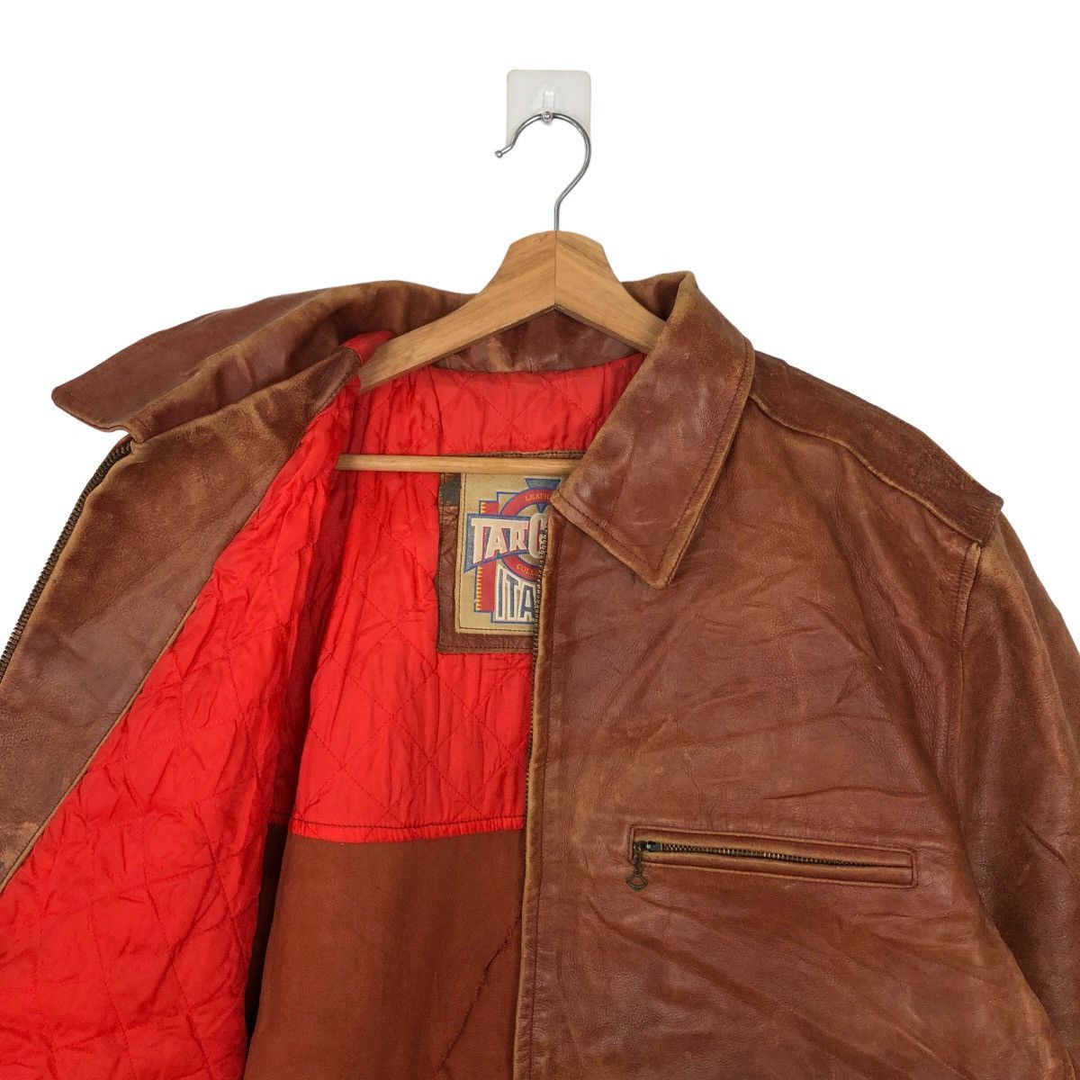 Japanese Brand VINTAGE BOMBER GENUINE LEATHER JACKET TARGATO ITALIA JAPAN Size US M / EU 48-50 / 2 - 9 Thumbnail