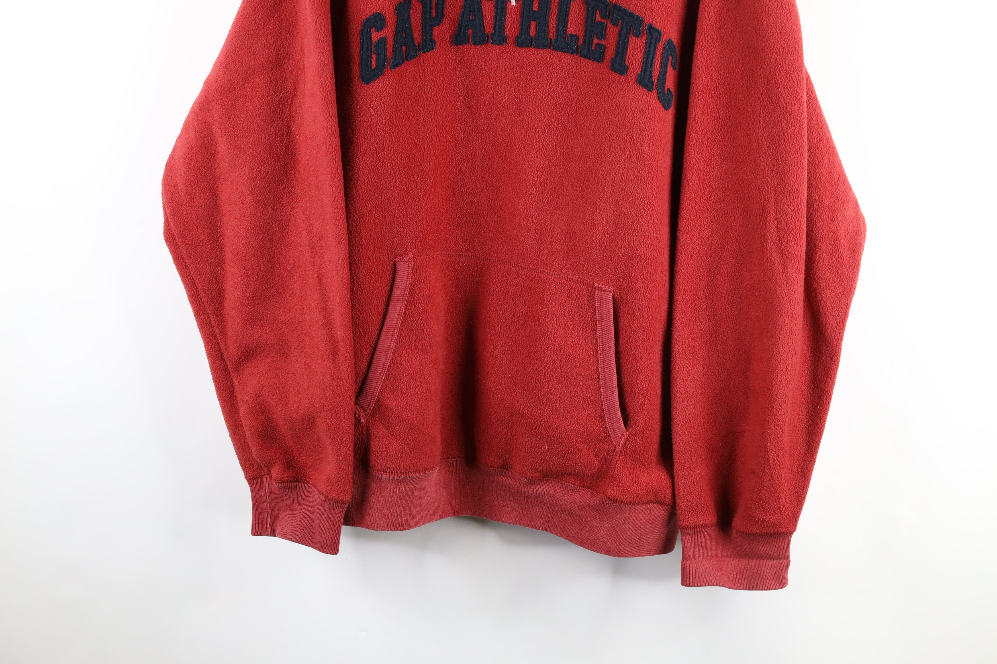 Gap Vintage Gap Athletic Out Block Letter Fleece Hoodie Red Size US XXL / EU 58 / 5 - 3 Thumbnail