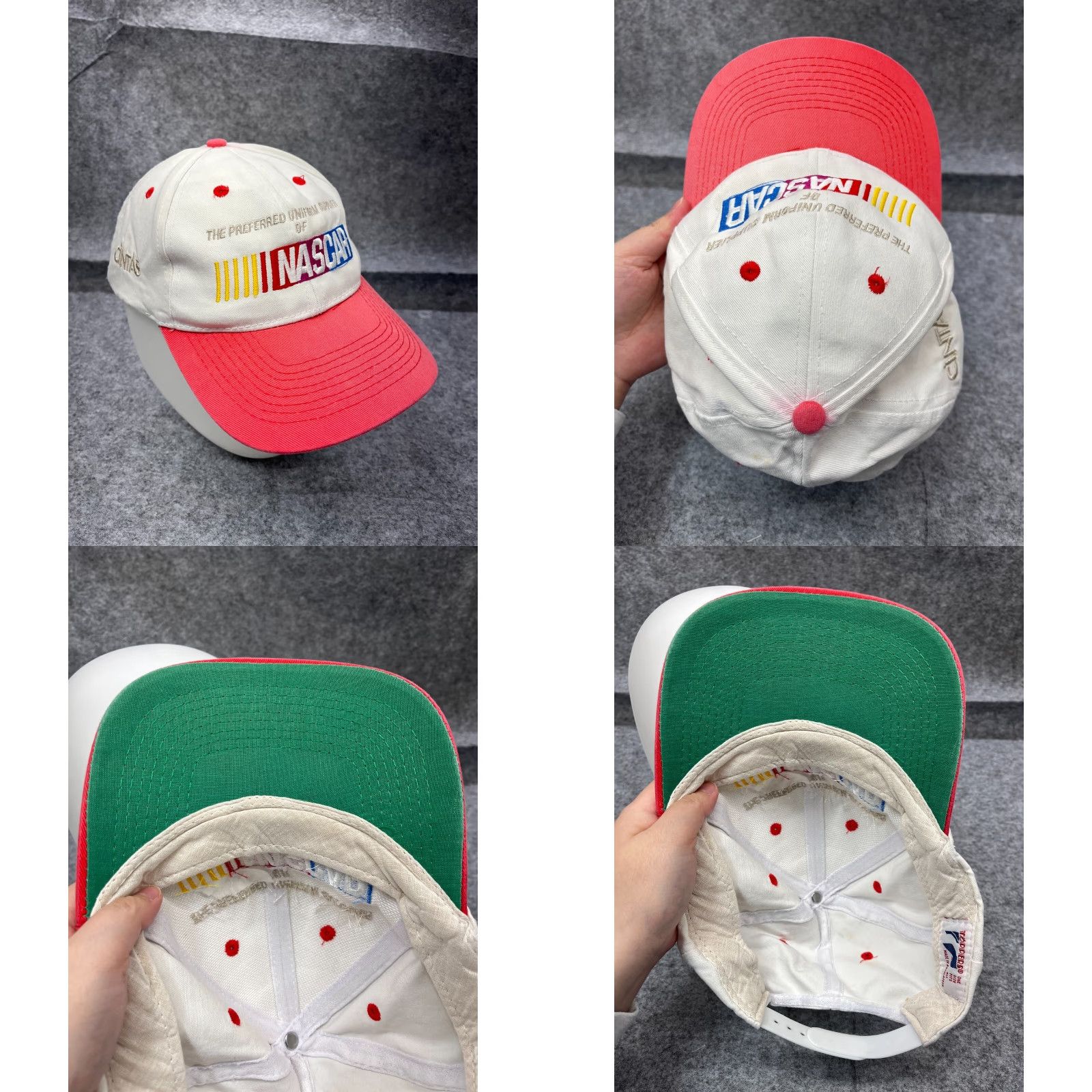 NASCAR Toppers Hat Adult One Size White Pink Nascar Snapback Cotton Racing Mens Size ONE SIZE - 8 Thumbnail
