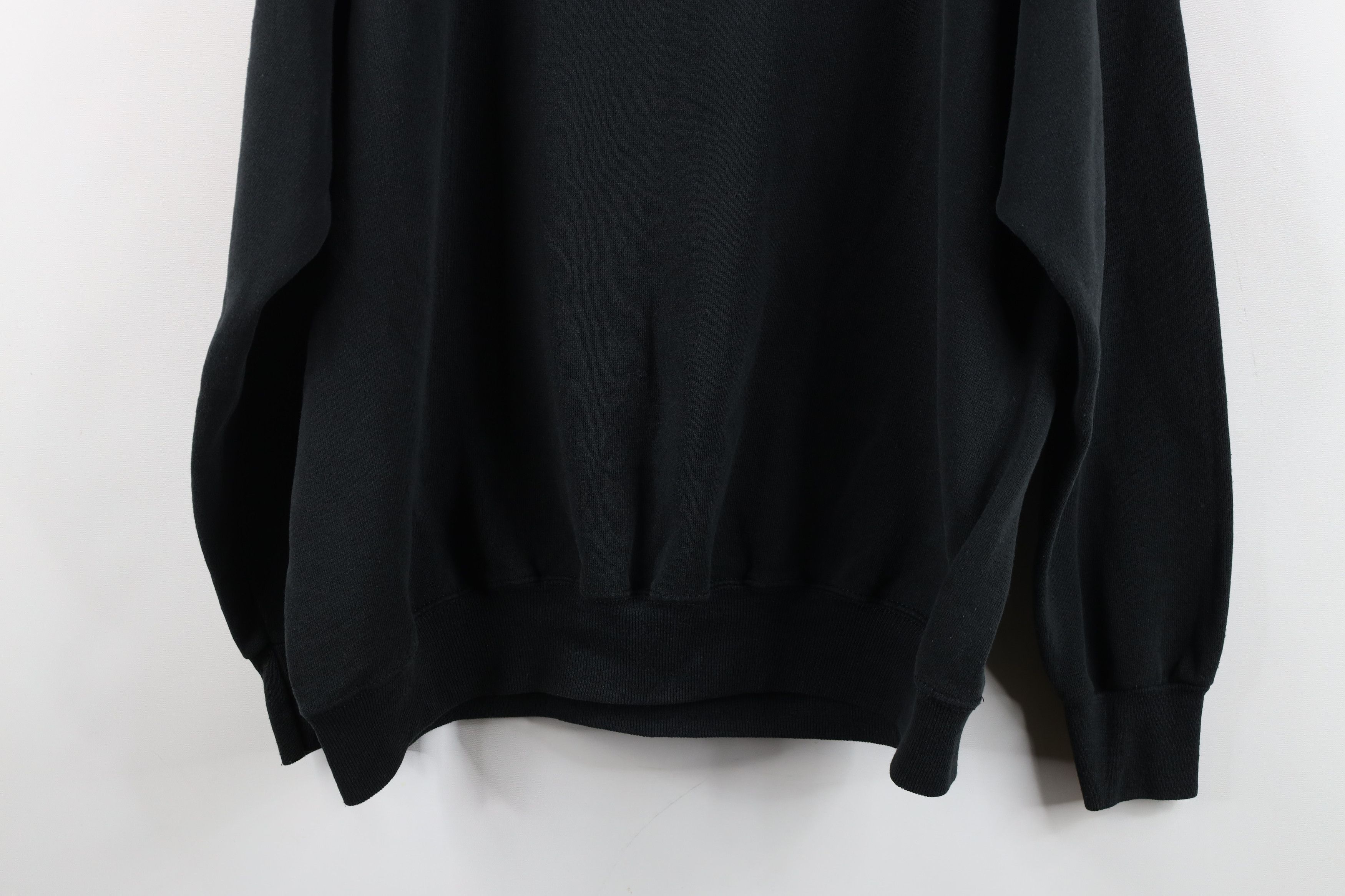 Vintage Vintage 90s Streetwear Blank Crewneck Sweatshirt Black USA Size XXL / US 16-18 / IT 52-54 - 12 Thumbnail