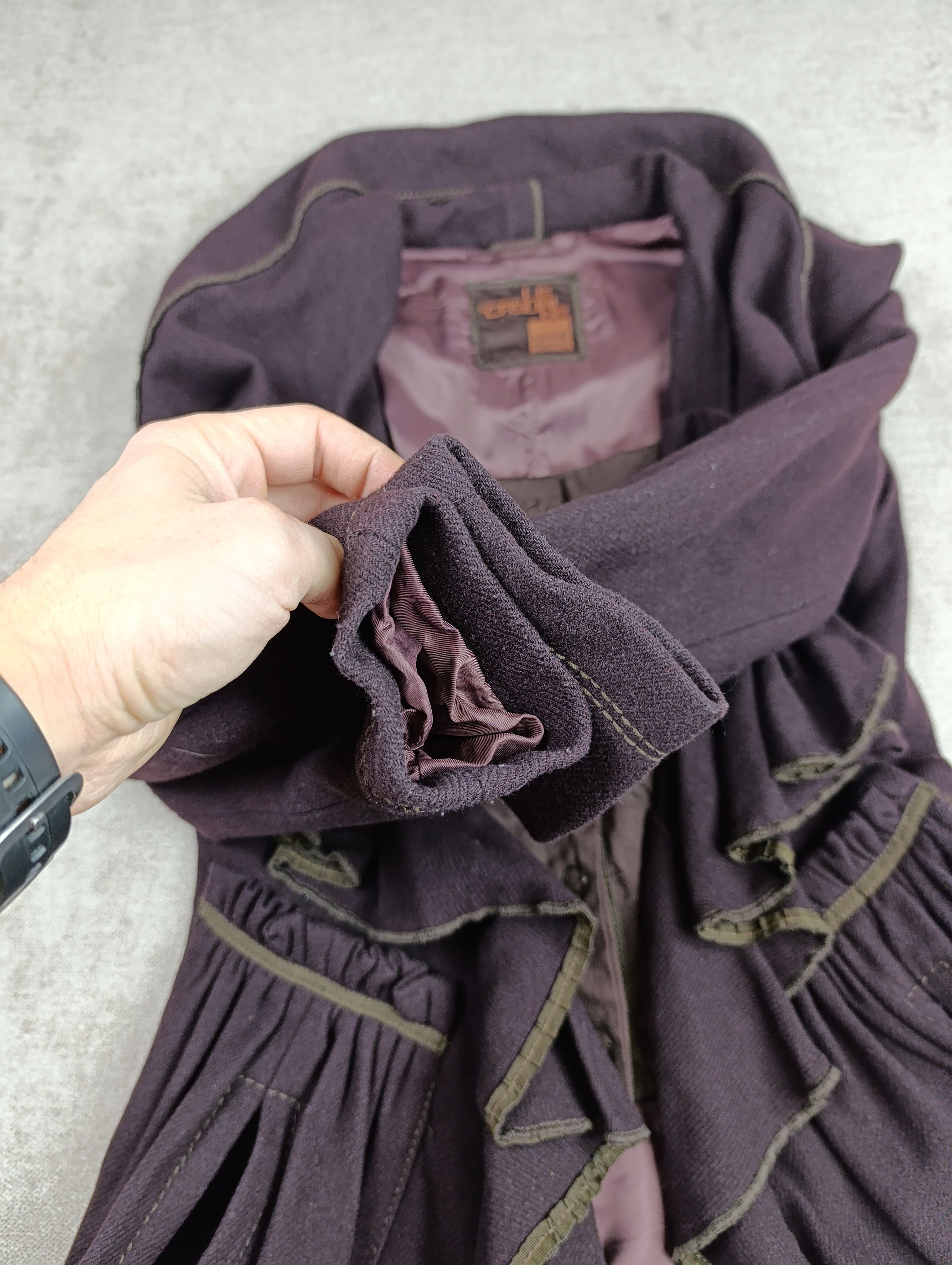 Marithe + Francois Girbaud MARITHE FRANCOIS GIRBAUD AVANT GARDE WOOL CORSET WOMENS COAT Size L / US 10 / IT 46 - 15 Thumbnail