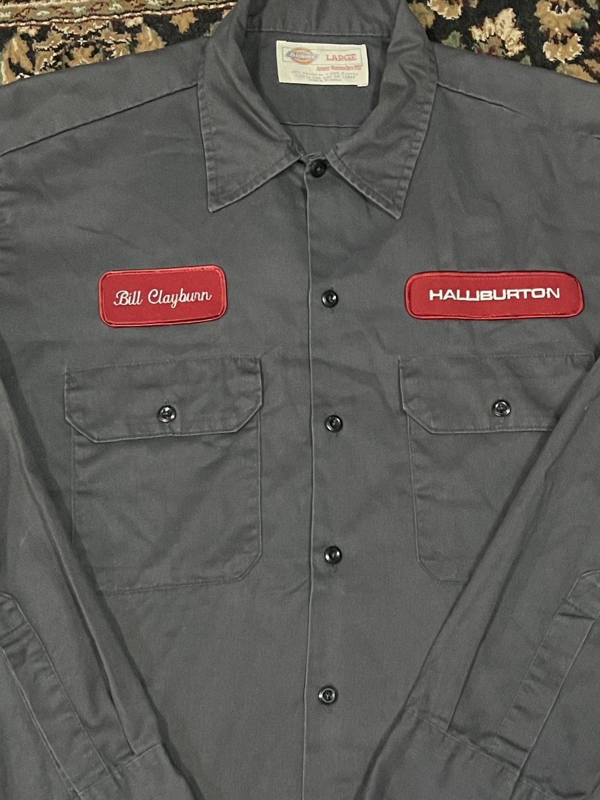 Dickies Vintage workwear shirt Dickies Halliburton Size US L / EU 52-54 / 3 - 2 Thumbnail