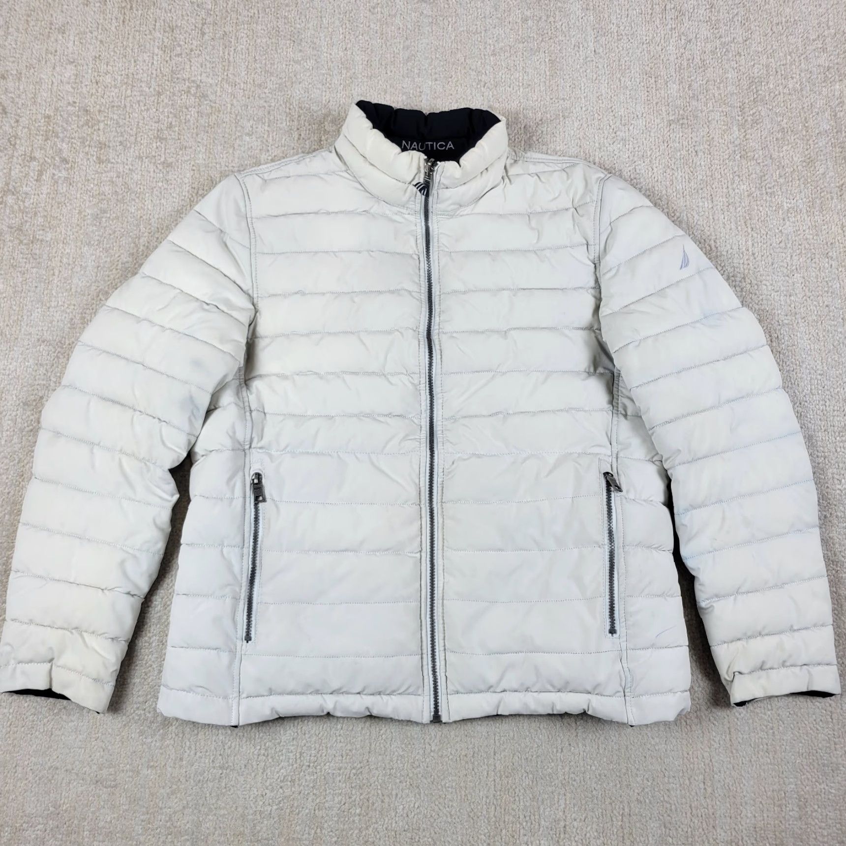 Nautica Nautica Reversible Puffer Jacket Mens L Multicolor Zip Full Lightweight Quilted Winter Fall Size US L / EU 52-54 / 3 - 3 Thumbnail