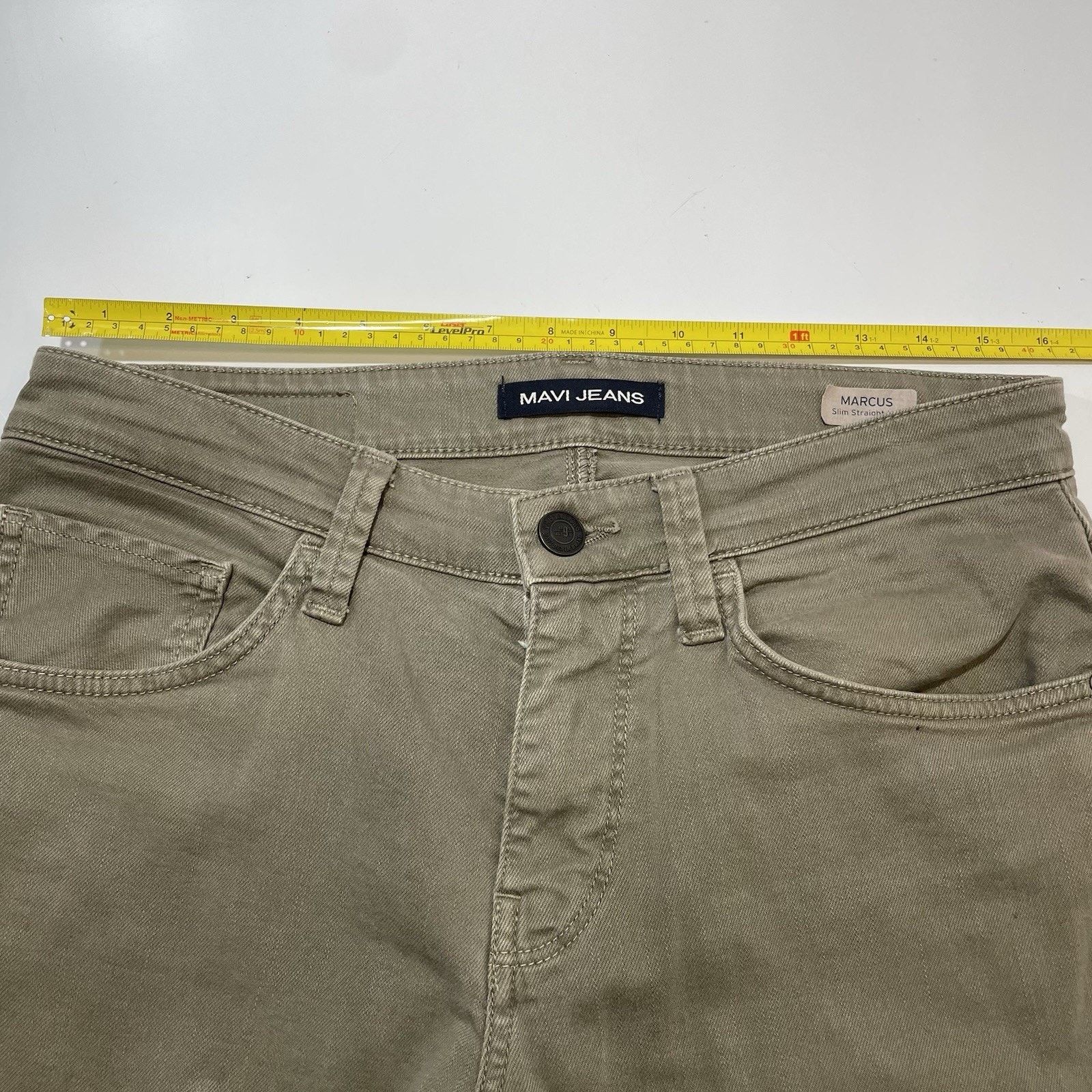Mavi Mavi Jeans Marcus Slim Straight Leg Olive Green 31x32 Jeans Size US 31 - 6 Thumbnail