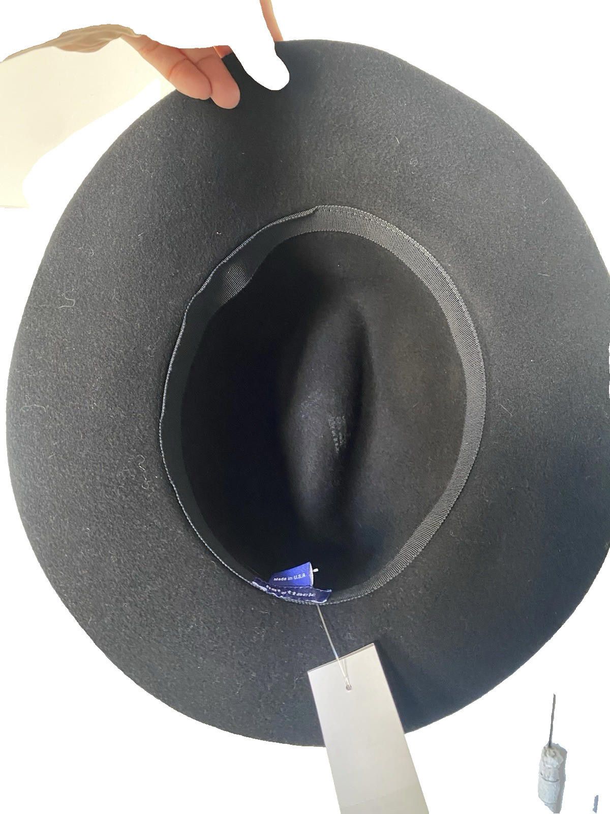 Other NWT Hat Attack 100% Wool Felt Fedora Leather Trim Black Hat Size ONE SIZE - 9 Thumbnail