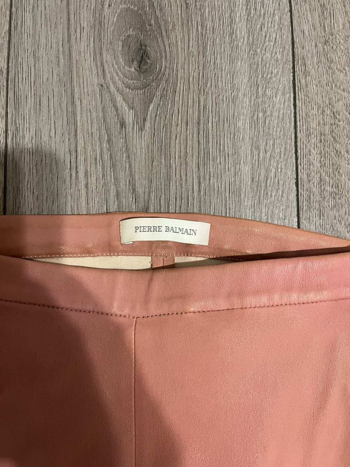 Balmain × Pierre Balmain × Vintage Extra Rare Vintage Pierre Balmain Leather Leggings Size 24" / US 00 / IT 34 - 4 Thumbnail