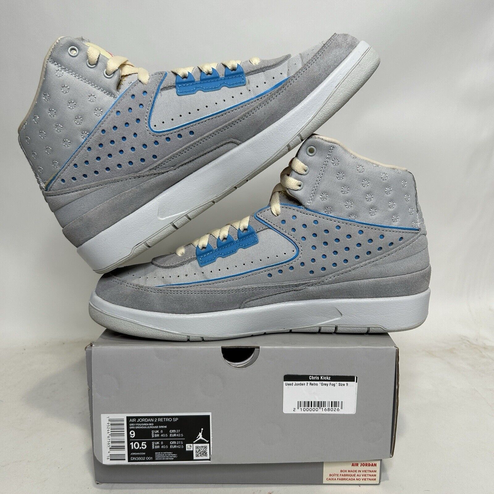 Jordan Brand Nike Shoes Air Jordan 2 Retro SP X Union “Gray Fog” 2024 Size US 9 / EU 42 - 3 Thumbnail