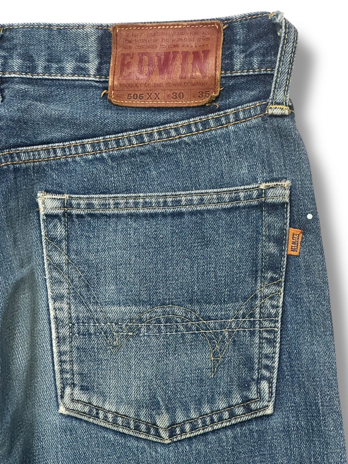 Edwin Vintage Edwin 505 XX Selvedge Japan Denim Distressed Jeans Size US 30 / EU 46 - 8 Thumbnail