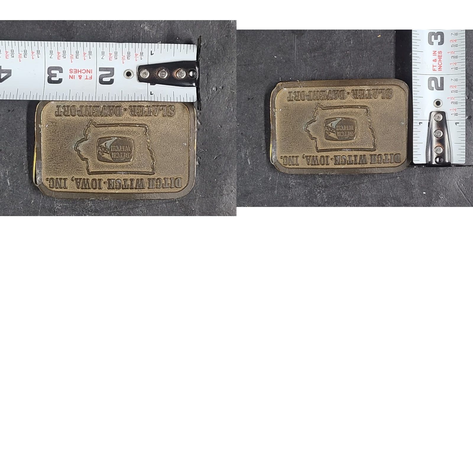 Vintage VINTAGE Hit Line Ditch Witch Solid Brass Belt Buckle 3” Bronze Cowboy Western Rockabilly Adult Unisex Mens Womens 1980s Size ONE SIZE - 8 Thumbnail
