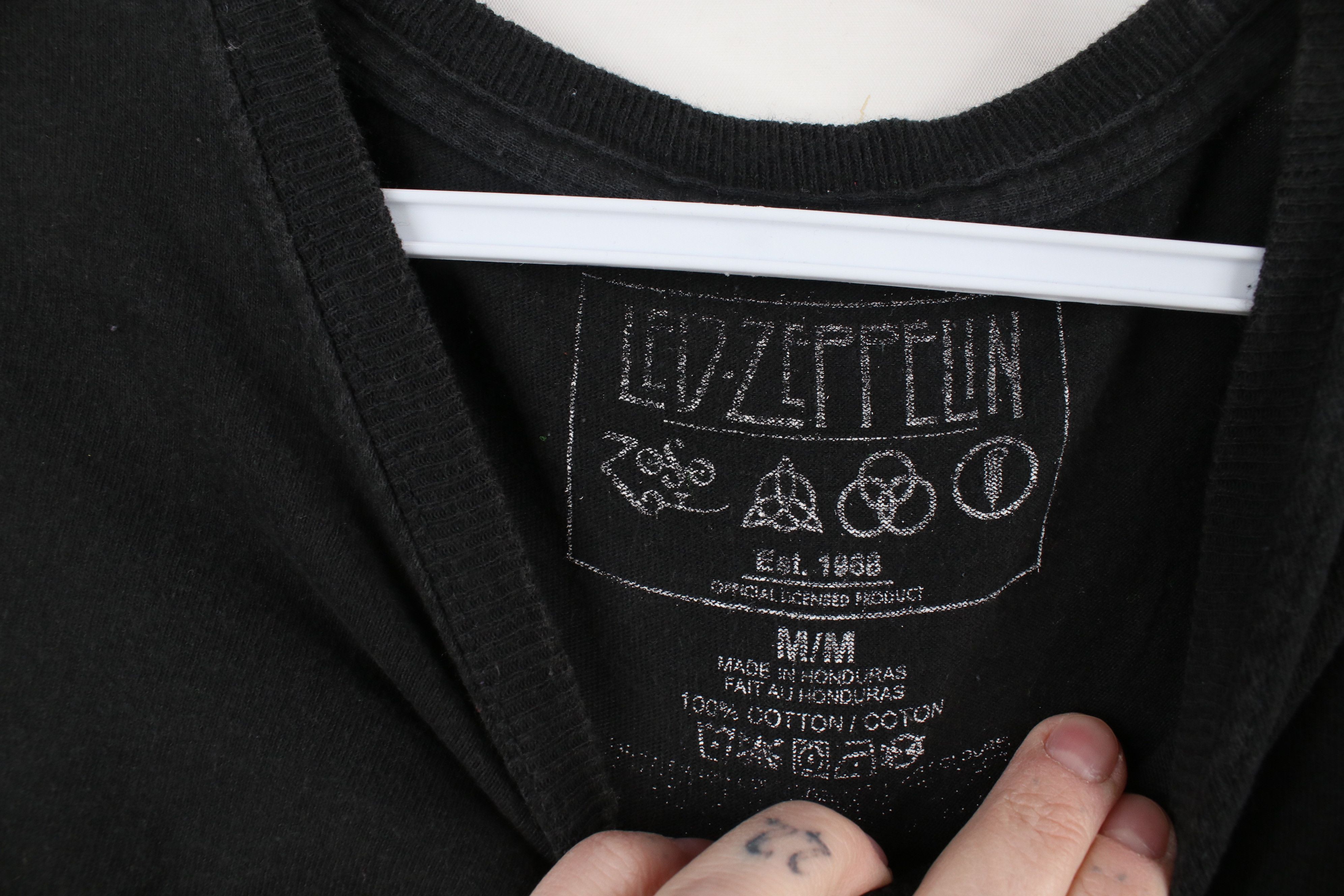 Vintage Retro Y2K Tour Led Zeppelin Band Short Sleeve T-Shirt Black Size US M / EU 48-50 / 2 - 7 Thumbnail