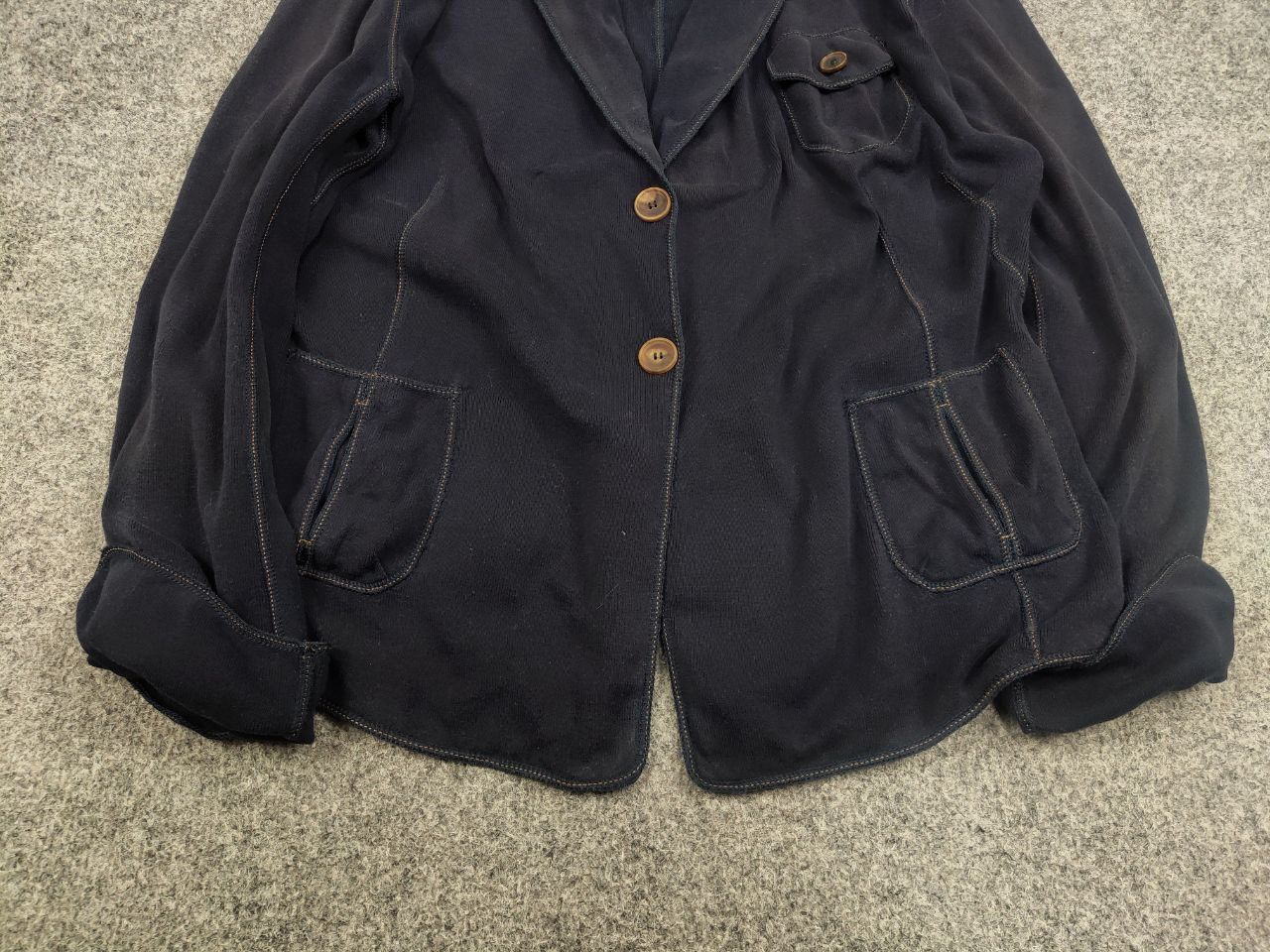 Brunello Cucinelli Brunello Cucinelli premium design classic Cotton Navy Blazer Size XL / US 12-14 / IT 48-50 - 9 Thumbnail