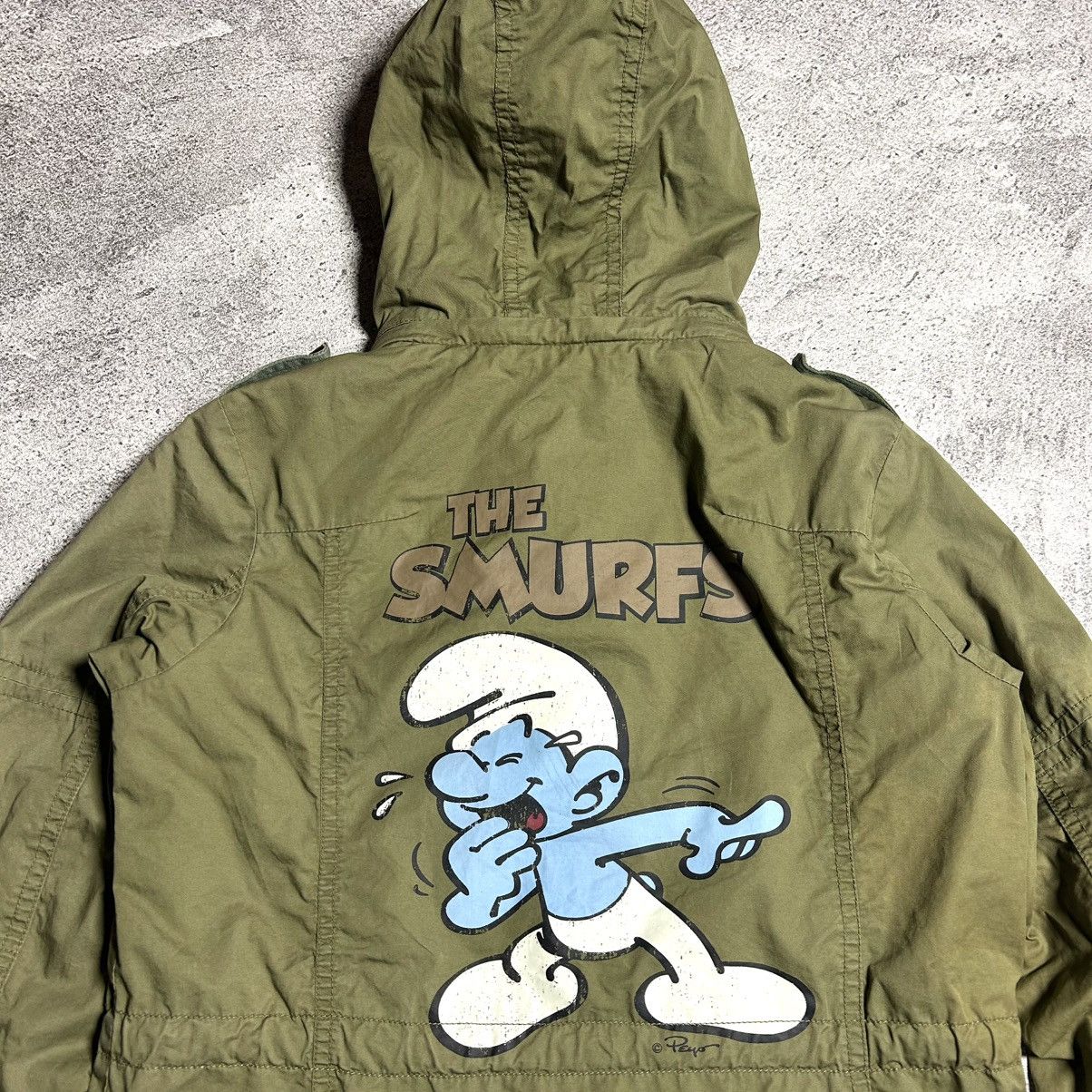 Cartoon Network Vintage M65 Jacket Whole Hauss THE SMURFS Size US L / EU 52-54 / 3 - 23 Thumbnail