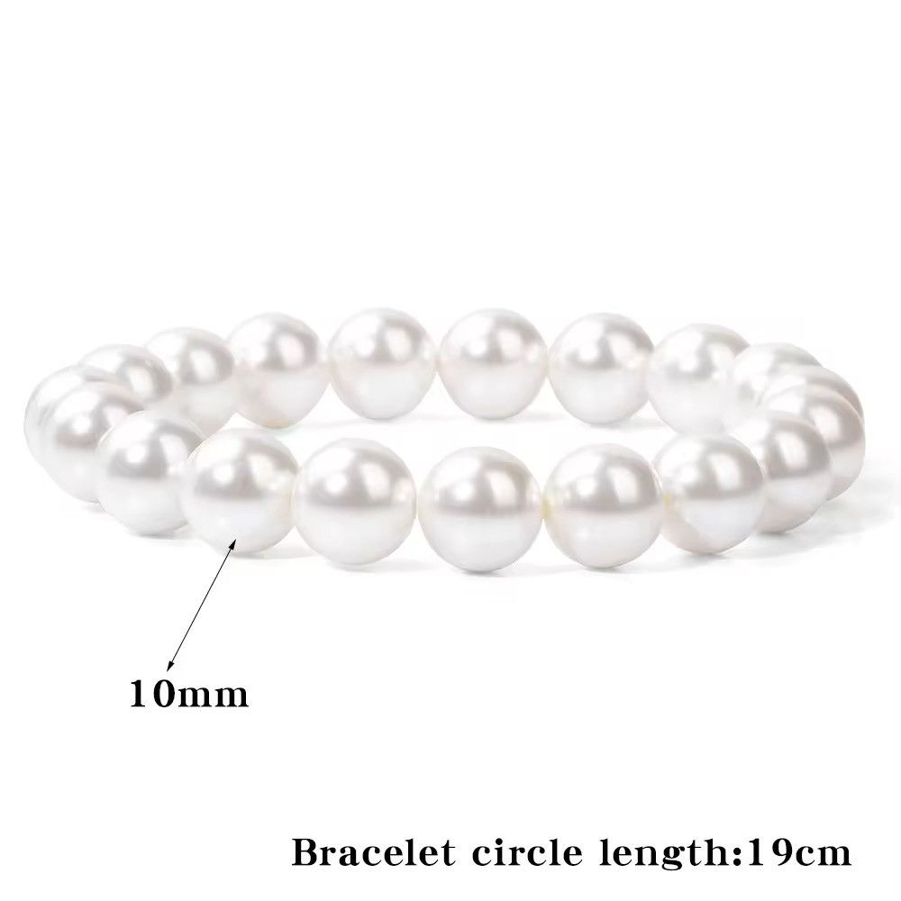 Japanese Brand × Jewelry × Vintage 10mm Natural Shell Pearl Bracelet Size ONE SIZE - 4 Thumbnail