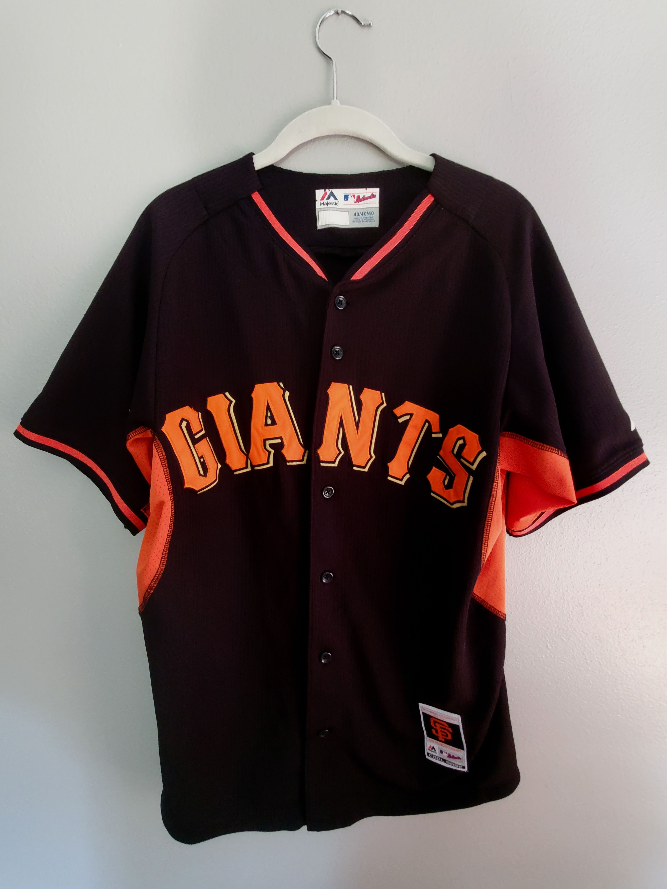 San Francisco Giants Majestic Toddler Official Cool Base Jersey - Cream