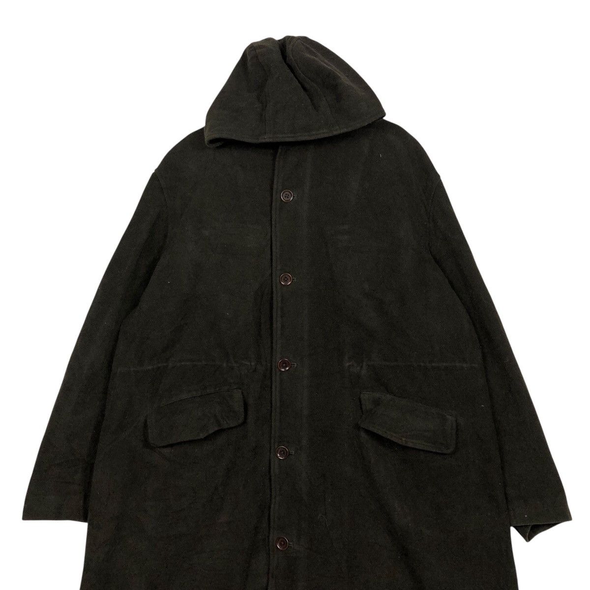 Y's for Men 🔥RICH DARK GREEN VINTAGE LONG OVERCOAT WOOL Y’S FOR MEN Size US L / EU 52-54 / 3 - 5 Thumbnail