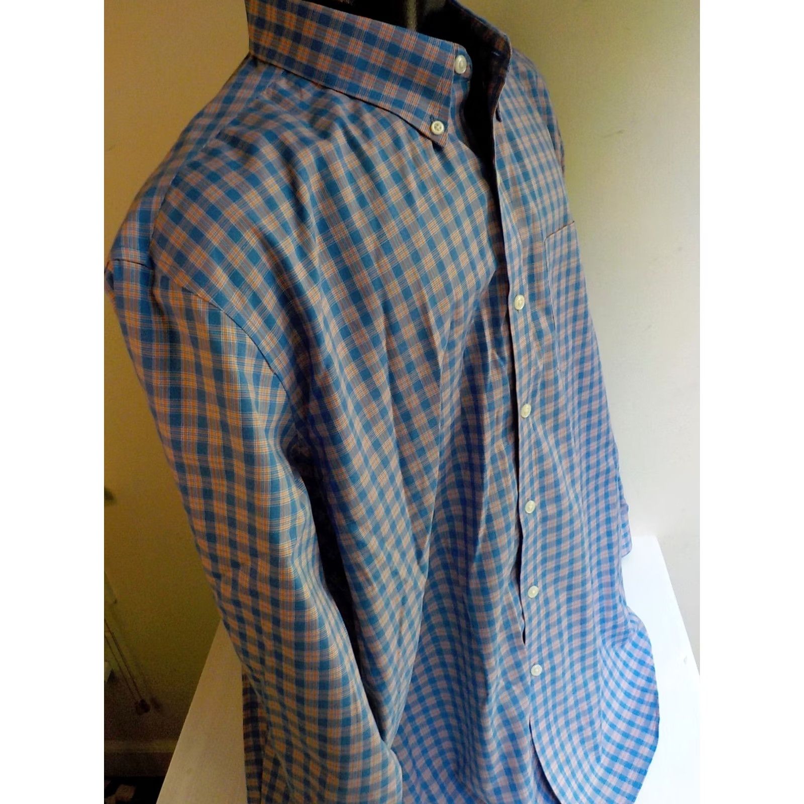Vintage VINTAGE LL BEAN Wrinkle Free Traditional LS Plaid Shirt Blue XL Woman? Size US XL / EU 56 / 4 - 3 Thumbnail