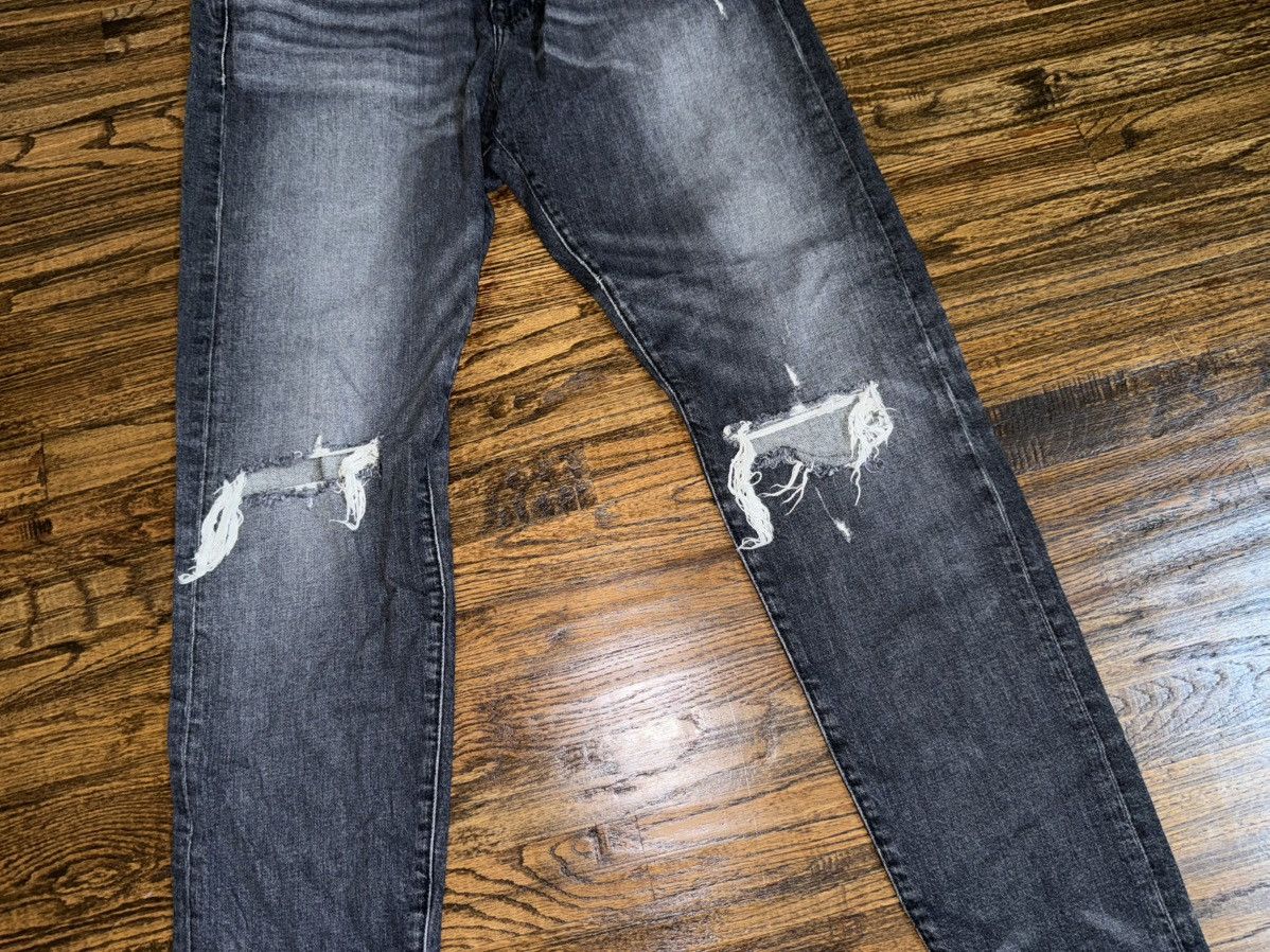 Lucky Brand Lucky Brand Jeans 110 Denim Hawkins Black Distressed 36x32 Size US 36 / EU 52 - 2 Thumbnail