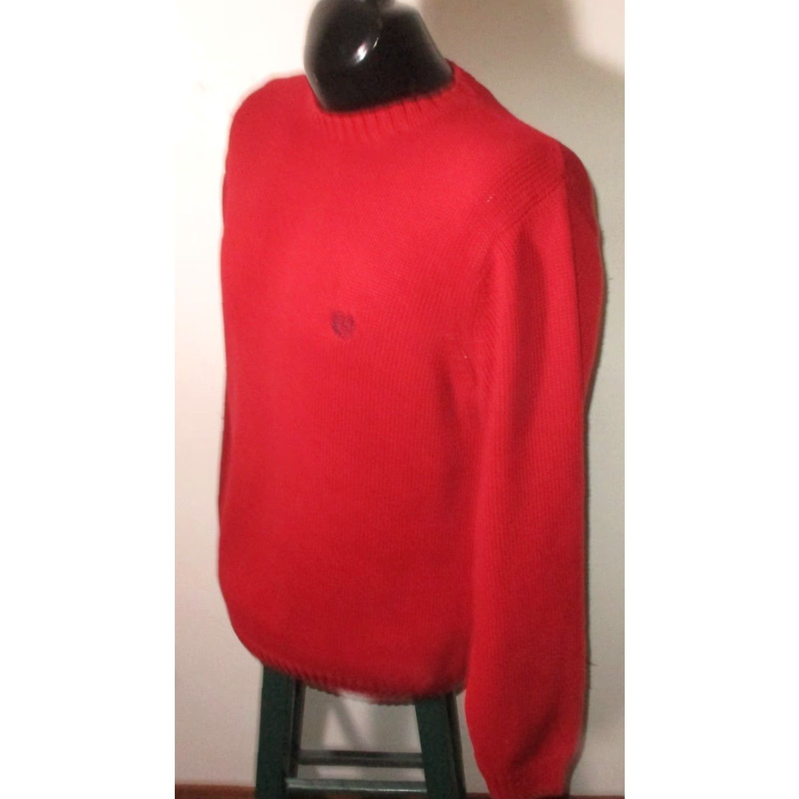 Chaps CHAPS Sweater Men L Red 100% Cotton Long Sleeve Crew NWOT Size US L / EU 52-54 / 3 - 4 Thumbnail