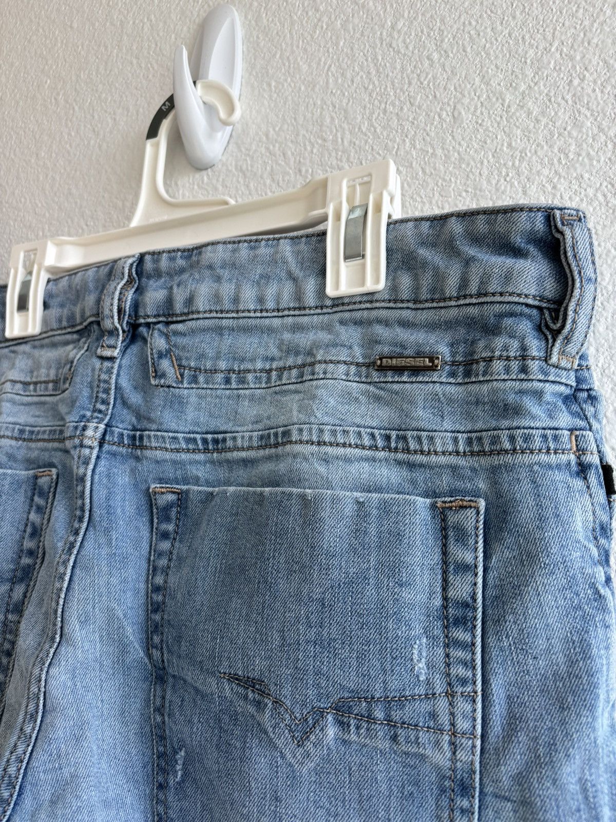 Designer × Diesel Blue Diesel Distressed Tapered Jeans Size US 33 - 7 Thumbnail