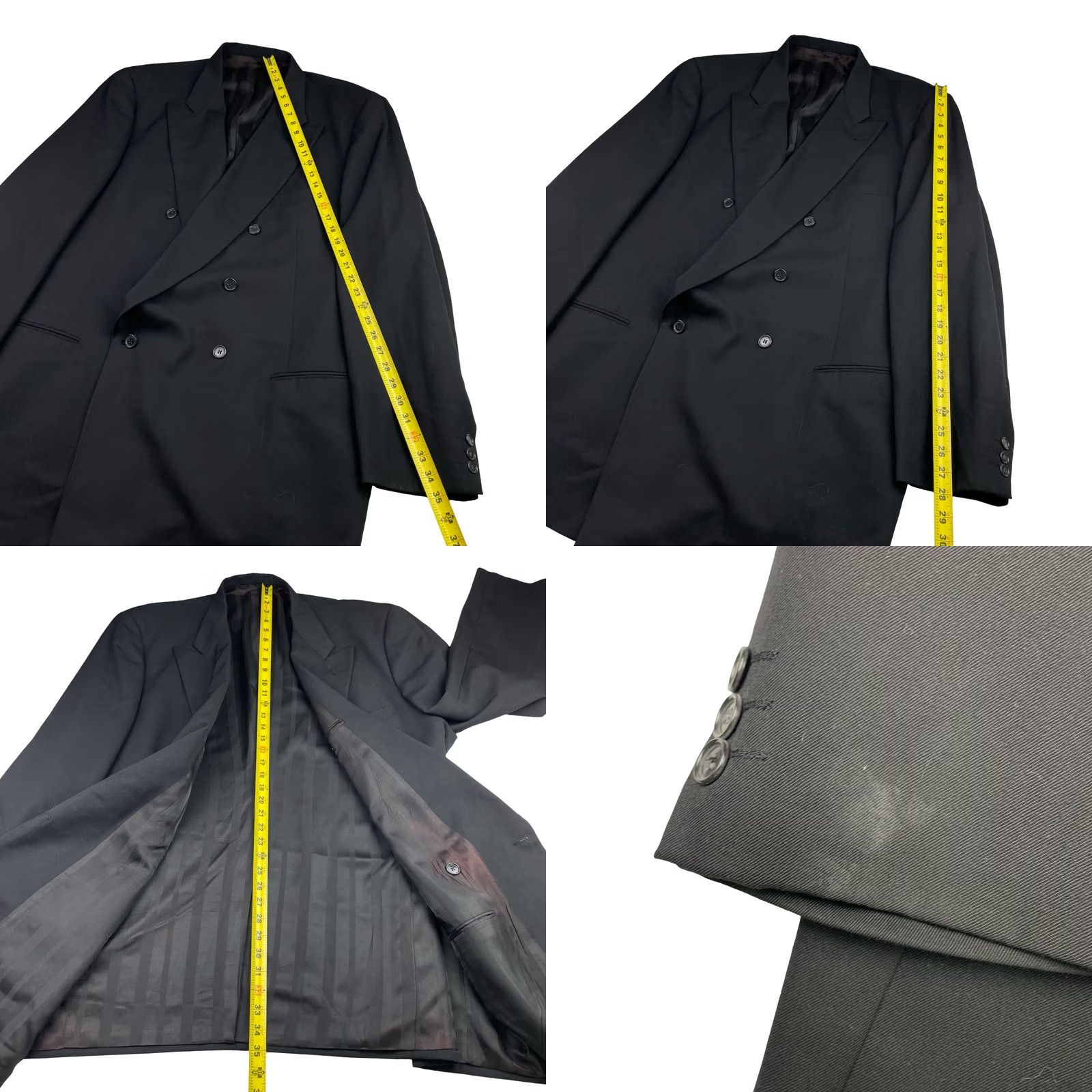 Pierre Cardin Pierre Cardin Black Tuxedo Jacket Men’s Double Breasted 50XL Size 50R - 8 Thumbnail