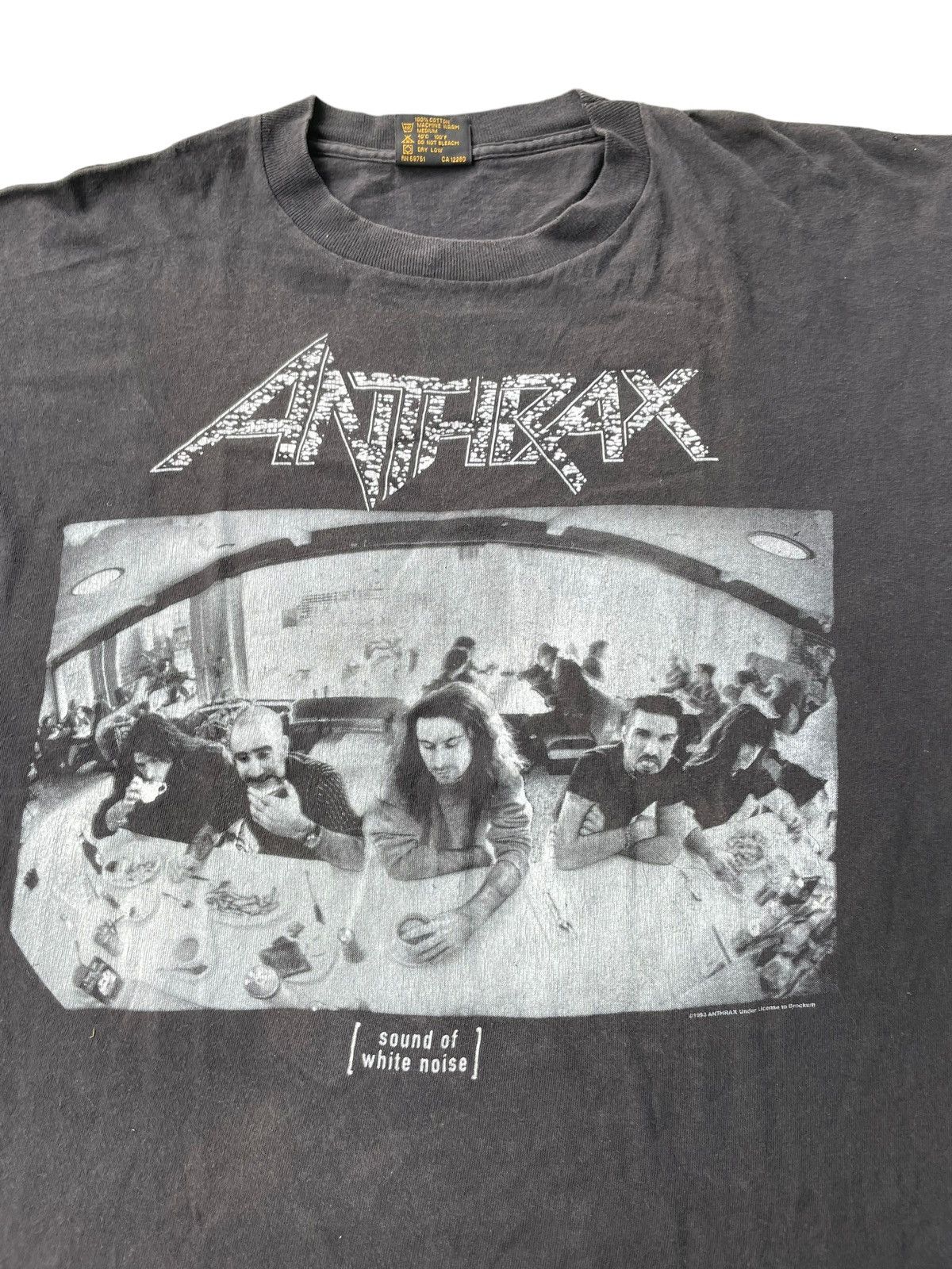 Band Tees VTG 1993 Brockum Anthrax Sound of White Noise Tour Size US L / EU 52-54 / 3 - 3 Thumbnail