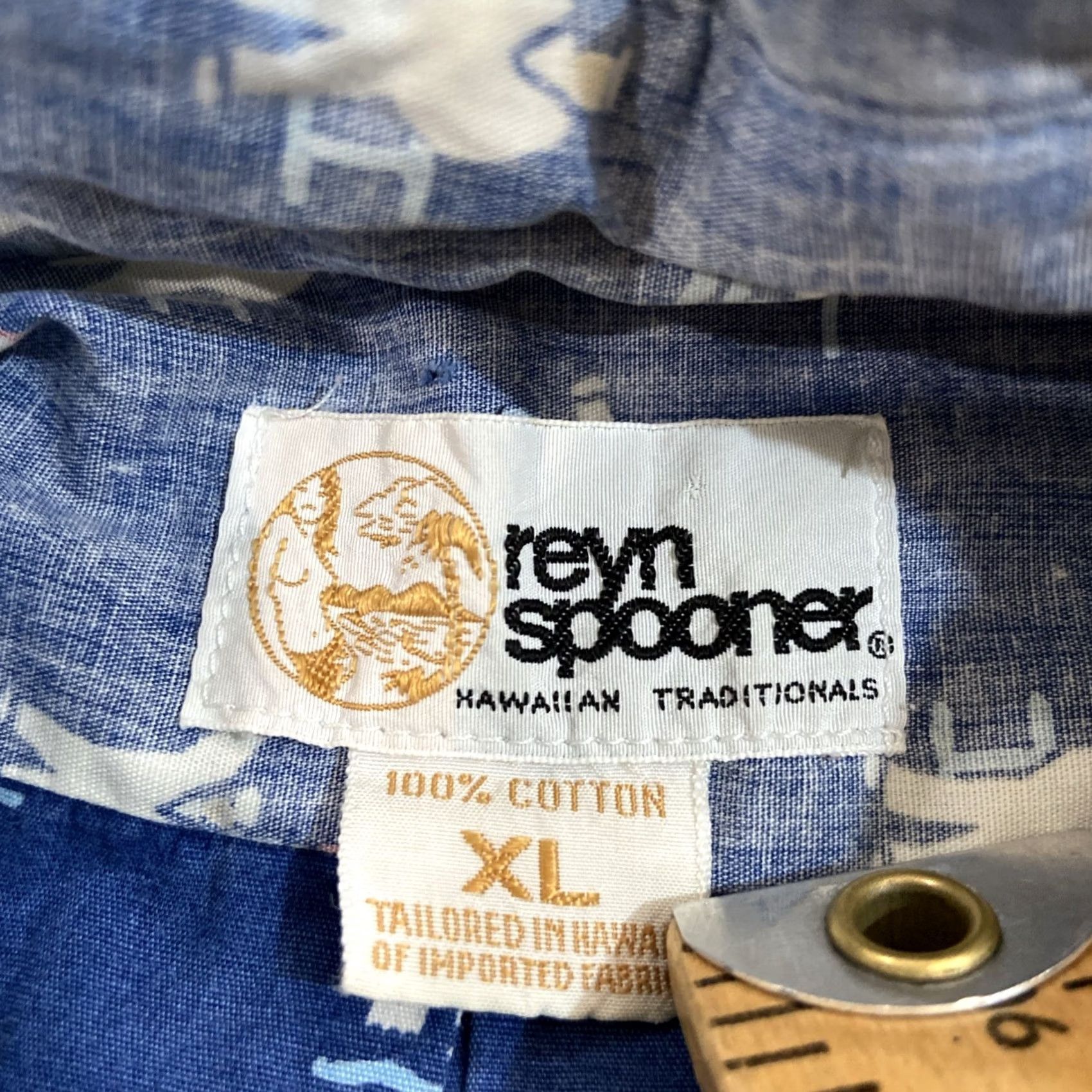 Reyn Spooner VINTAGE Reyn Spooner Hawaiian Shirt Mens XL Sailor Navy Flags Maritime Shirt Size US XL / EU 56 / 4 - 2 Thumbnail