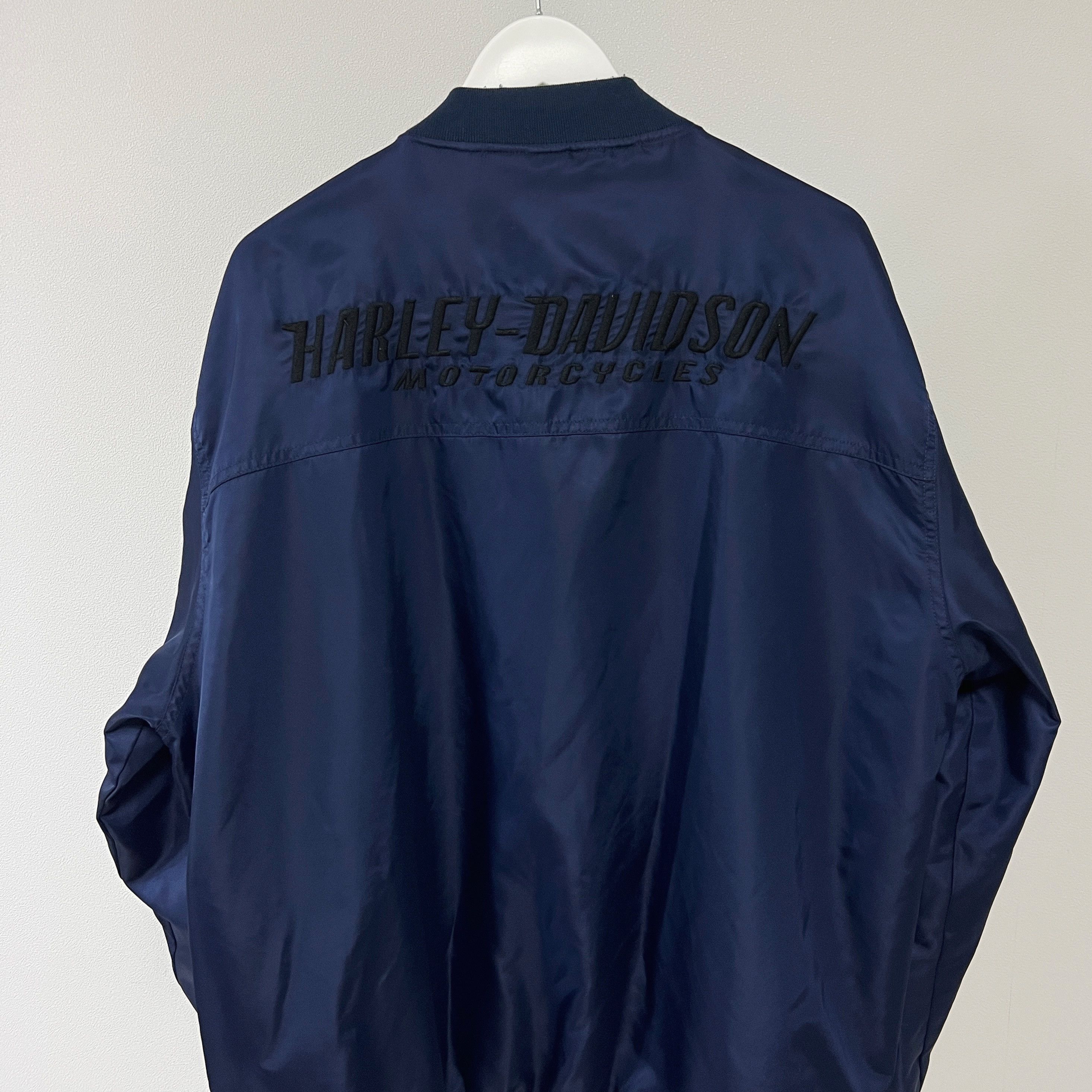 Harley Davidson Harley Davidson MA-1 Nylon Bomber Jacket Blue Size US XL / EU 56 / 4 - 5 Thumbnail