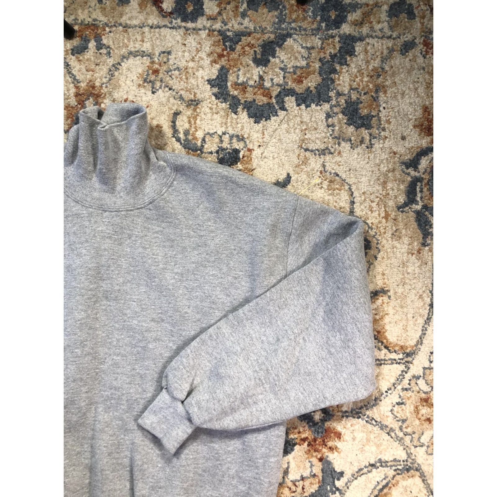 Jerzees VINTAGE Jerzees Sweatshirt Mens Large Gray Mock Neck Fleece Blank USA 90s Mens L Gray Sweatshirt Blank Size US L / EU 52-54 / 3 - 4 Thumbnail