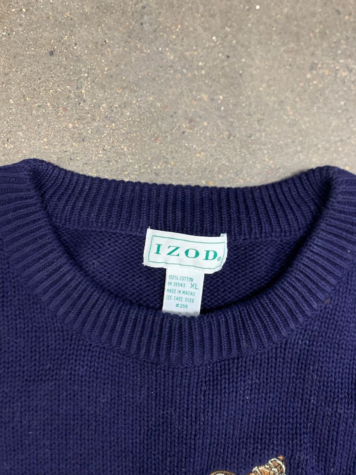 Vintage Vintage Izod Spellout Golfer Knit Sweater Size US XL / EU 56 / 4 - 1 Thumbnail