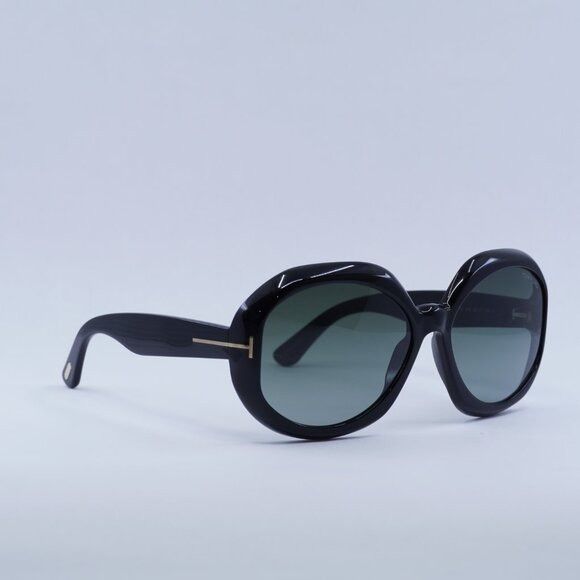 Tom Ford Tom Ford Georgia-02 FT1011 01B Sunglasses Black Round Frame Size ONE SIZE - 6 Thumbnail
